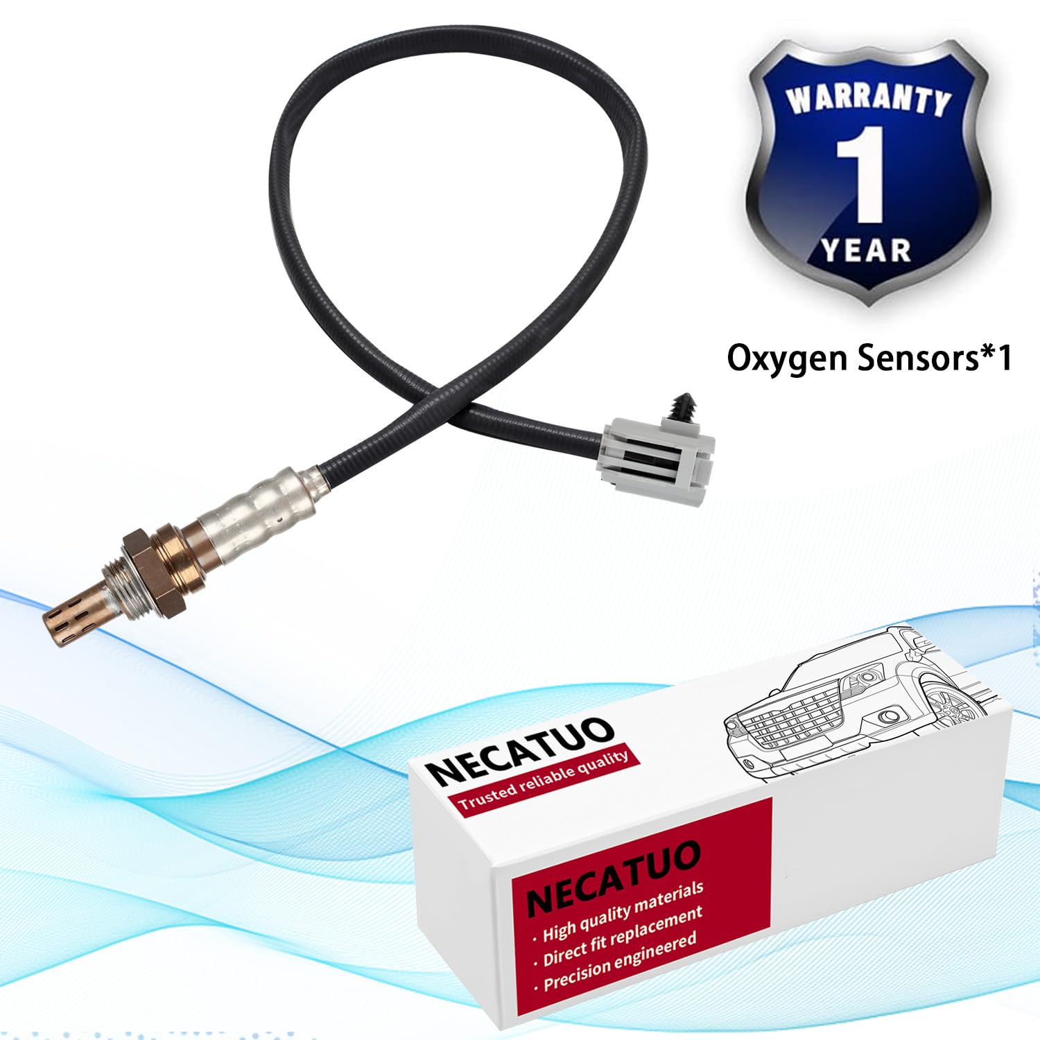 Necatuo 234-4076 Upstream O2 Oxygen Sensor (Set Of 1) Heated Air Fuel Ratio Compatible With Dodge Jeep Chrysler- Ram Sebring Car