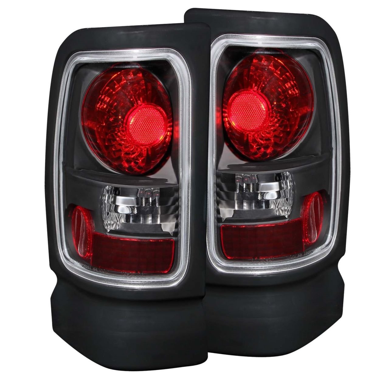 Anzo Usa 211048 Black Euro Tail Light Set-Clear Lens