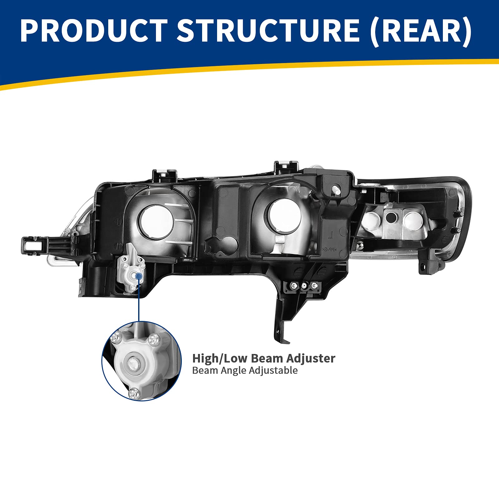 Autosaver88 Headlight Assembly Compatible With Accord 1994 1995 1996 1997 Driver And Passenger Side