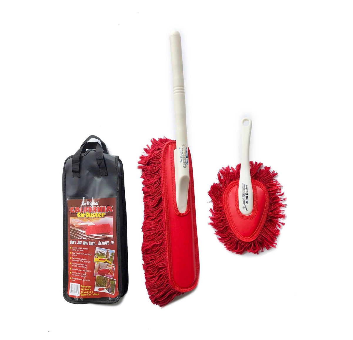 The Original California Car Duster Detailing Kit With Plastic Handle, Model Number: 62445 , Red