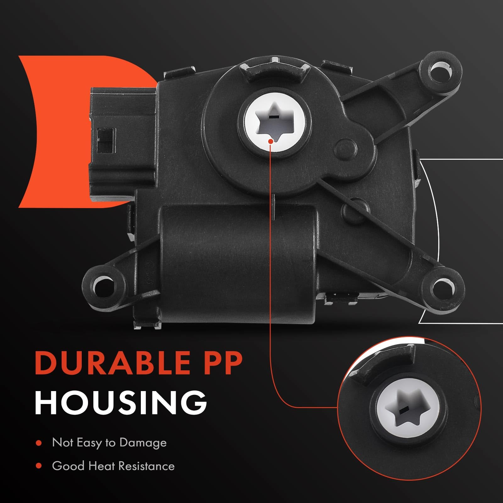 A-Premium HVAC Heater Blend Door Actuator, Compatible with Volkswagen Jetta 2015-2018 Tiguan CC 2012-2017 Caddy 2011-2019 Eos & Audi Q3 Q3 Quattro RS Q3, Replace# 1K0907511Q