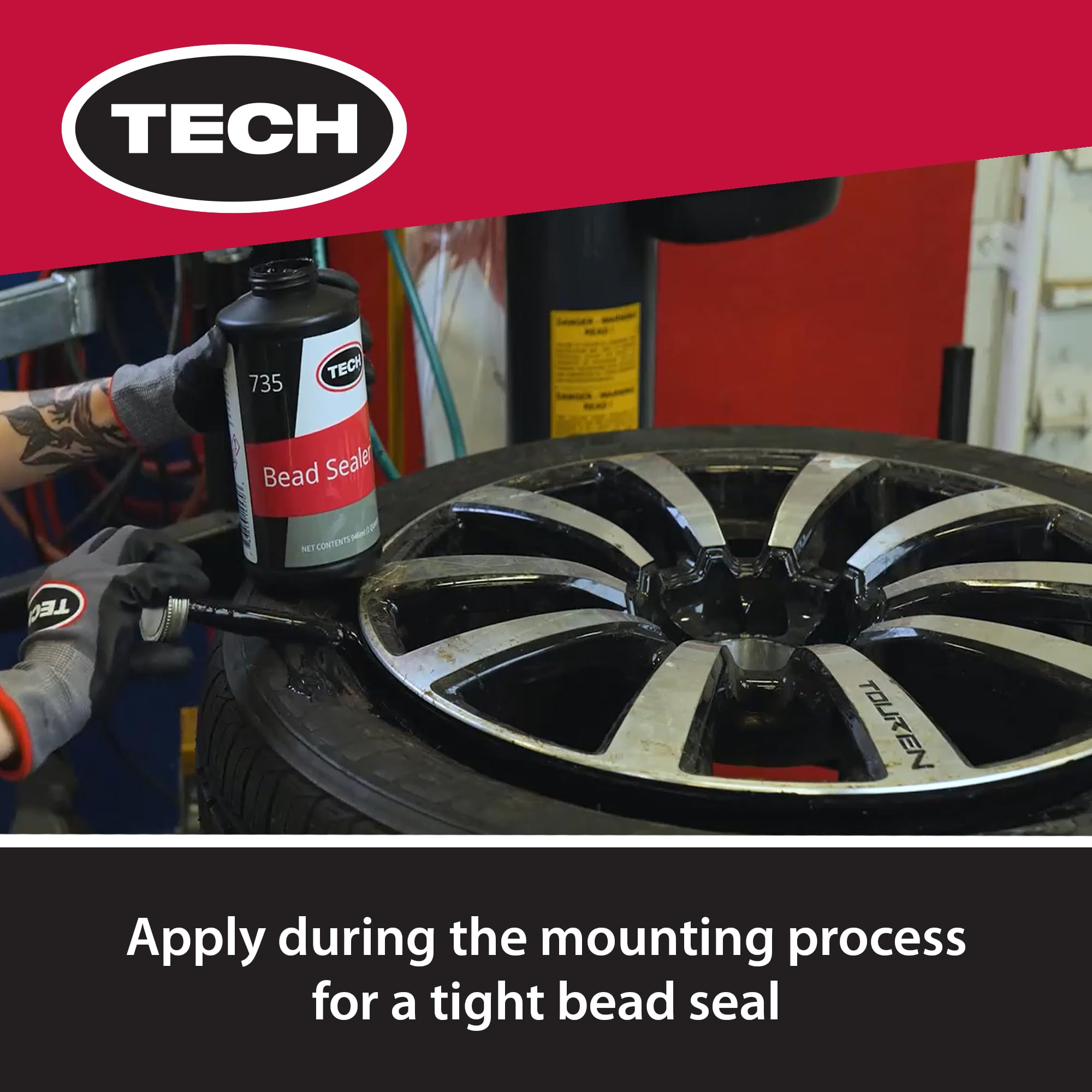 Tech Natural Rubber Sealer - Stops Leaks Between Rim And Edge, Fills Gaps For Old Or New Wheels, Compatible With Tubeless Sealan