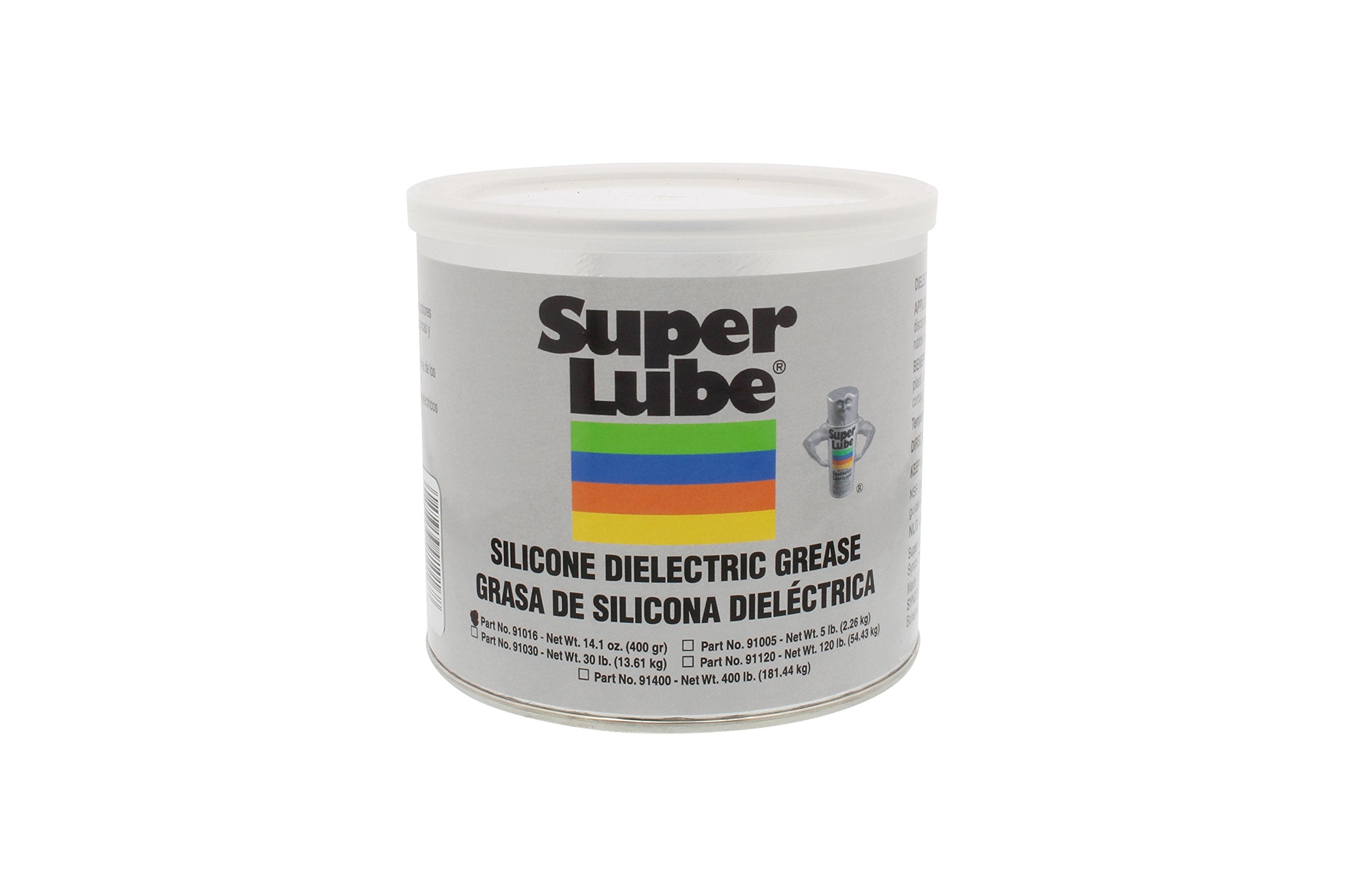 Super Lube Silicone Dielectric & Vacuum Grease Non-Curing Compound (Translucent White, 14.1Oz/400G Canister) | Nsf Certified Food Grade & Clean | Resistant To Thermal Degredation
