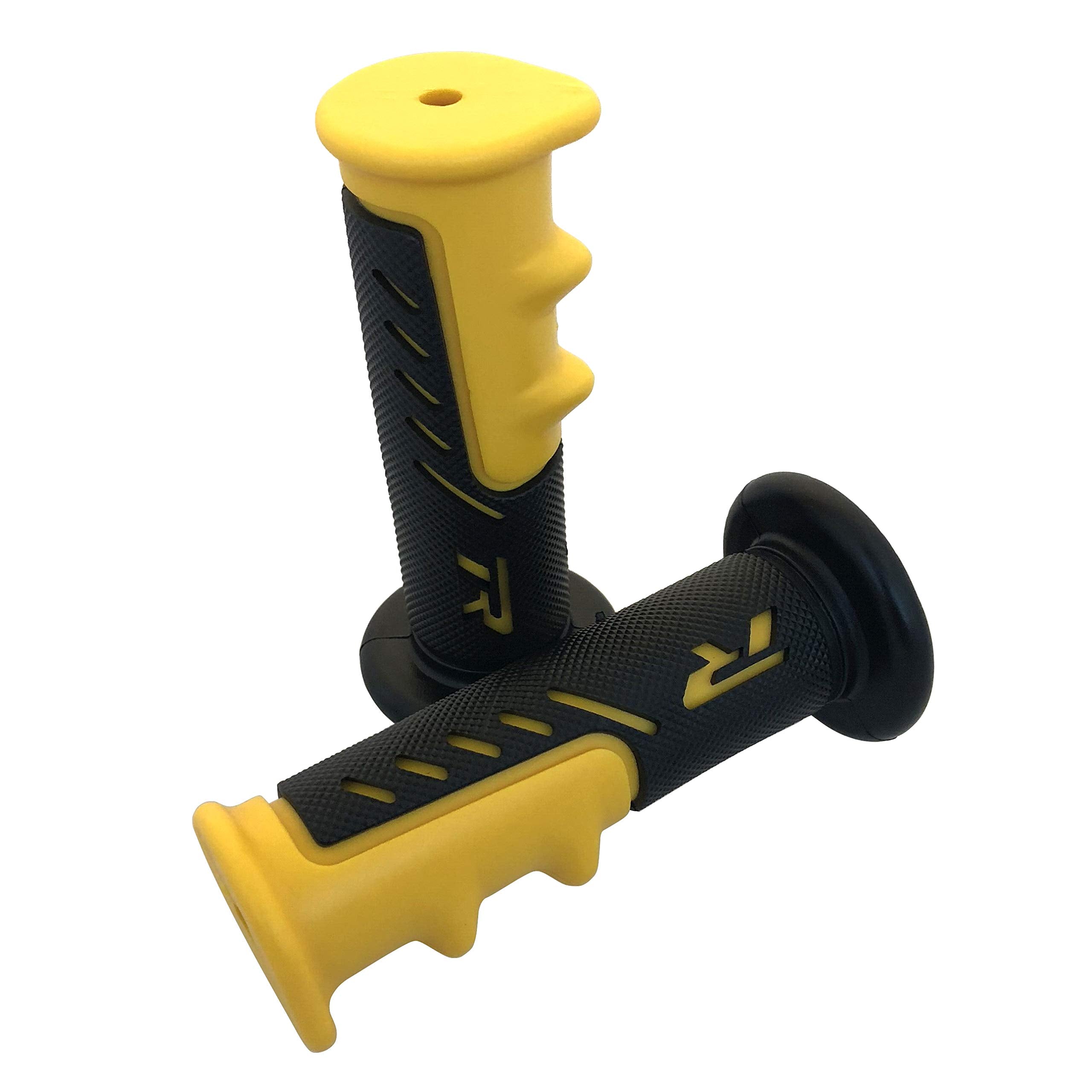 XKMT Engraved Gel Style Grips, Yellow, 0.87 Inch (Pack of 2) – Compatible with Yamaha, Kawasaki, Polaris, Honda Jet Ski Models