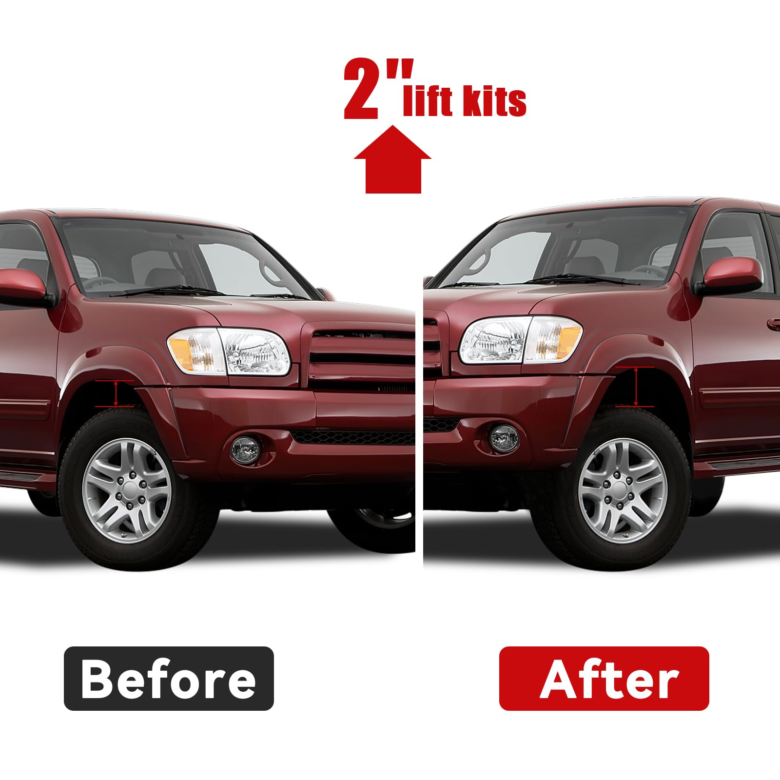 2 Inch Front Leveling Lift Kits For 1999-2006 Tundra, 2 ' ' Forged Front Strut Spacers Suitable For Tundra 1999-2006