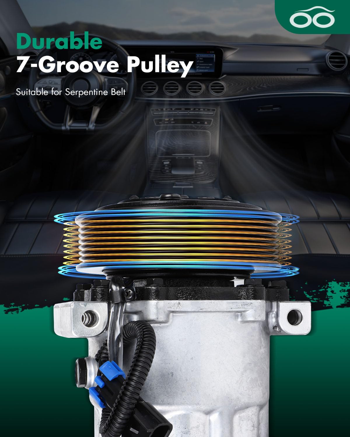 SCITOO AC Compressor for Dodge Dakota 3.9L 5.9L for Dodge Durango 5.9L for Ram 1500 3.9L 5.9L for Ram 2500 8.0L for Ram 3500 5.9