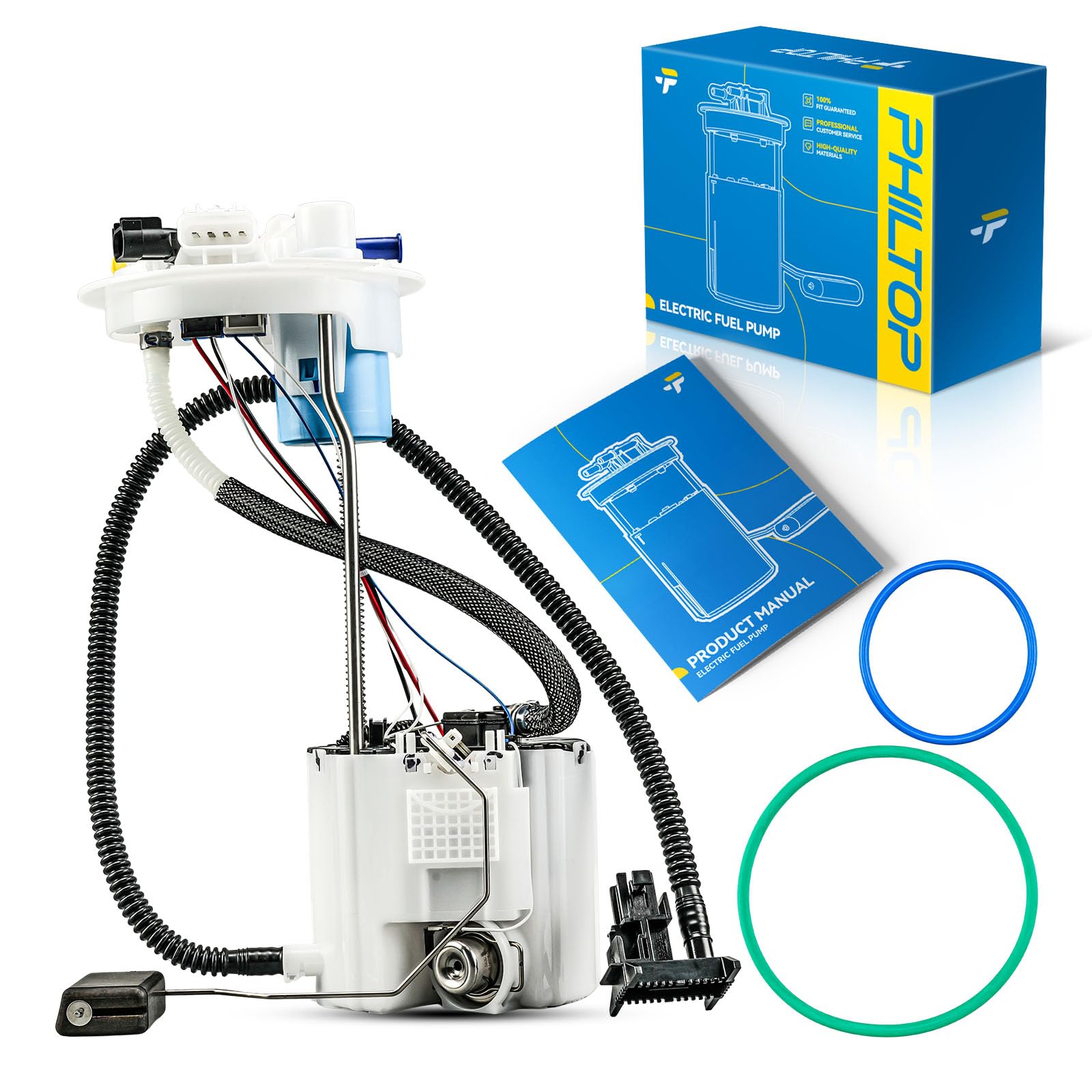 PHILTOP FG1909/FG1910 Electric Fuel Pump Assembly Fit for Equinox 2012-2017 2.4L, Terrain 2012-2017 2.4L, Electric Fuel Pump Mod