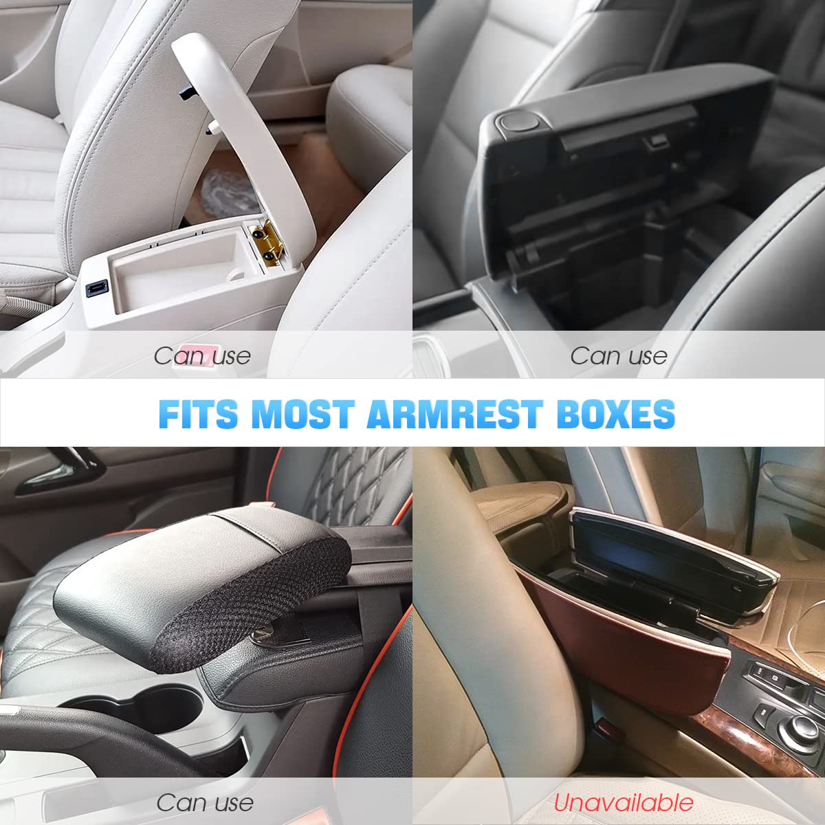 Aukepo Car Center Console Pad, Soft Fluffy Armrest Box Pad Universal For Car Consoles Seat Box Protector, Auto Armrest Cover Car