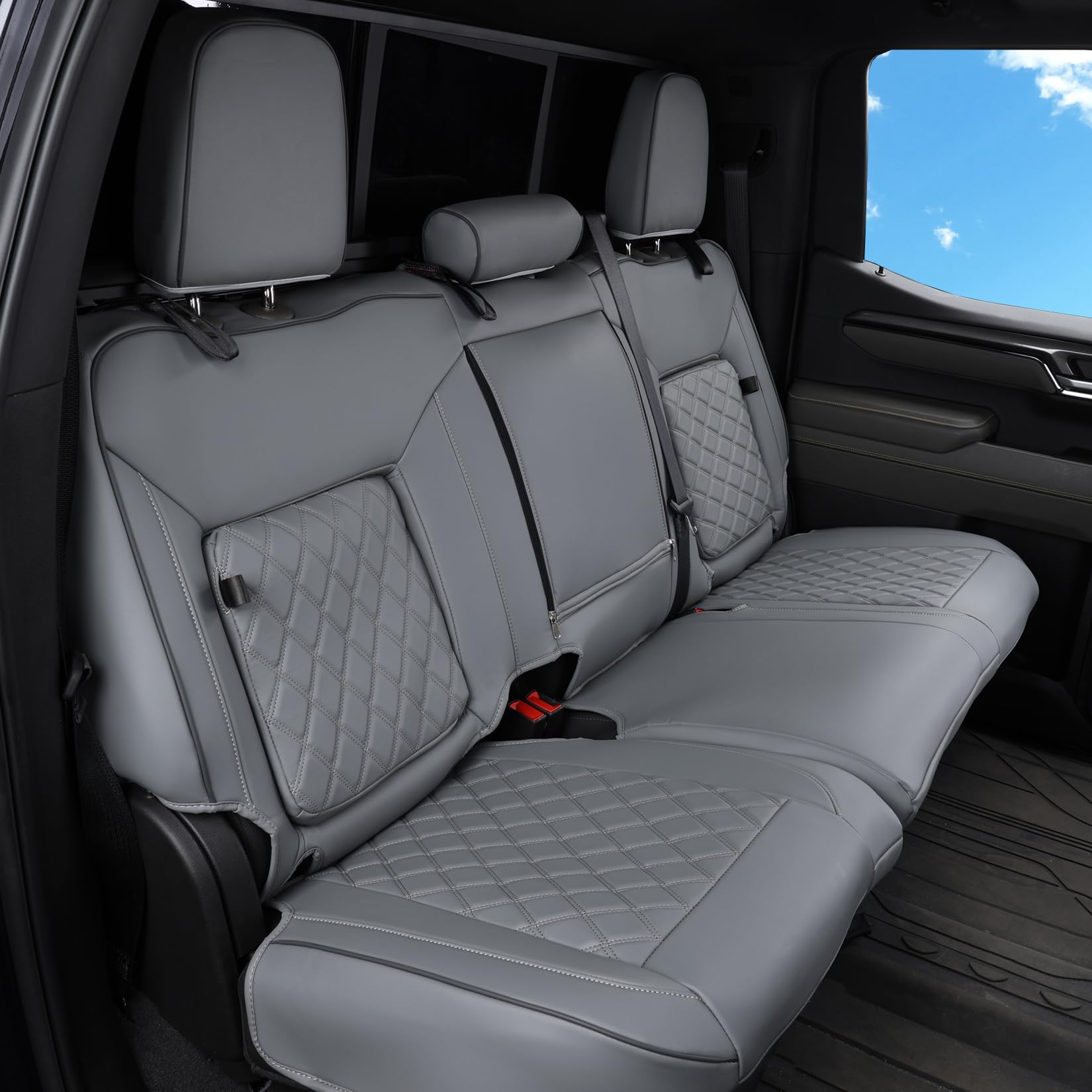 Tandi Custom Fit Chevy Silverado & Gmc Sierra Seat Covers With Faux Leather For 2019 2020 2021 2022 2023 2024 2025 Chevy Silvera