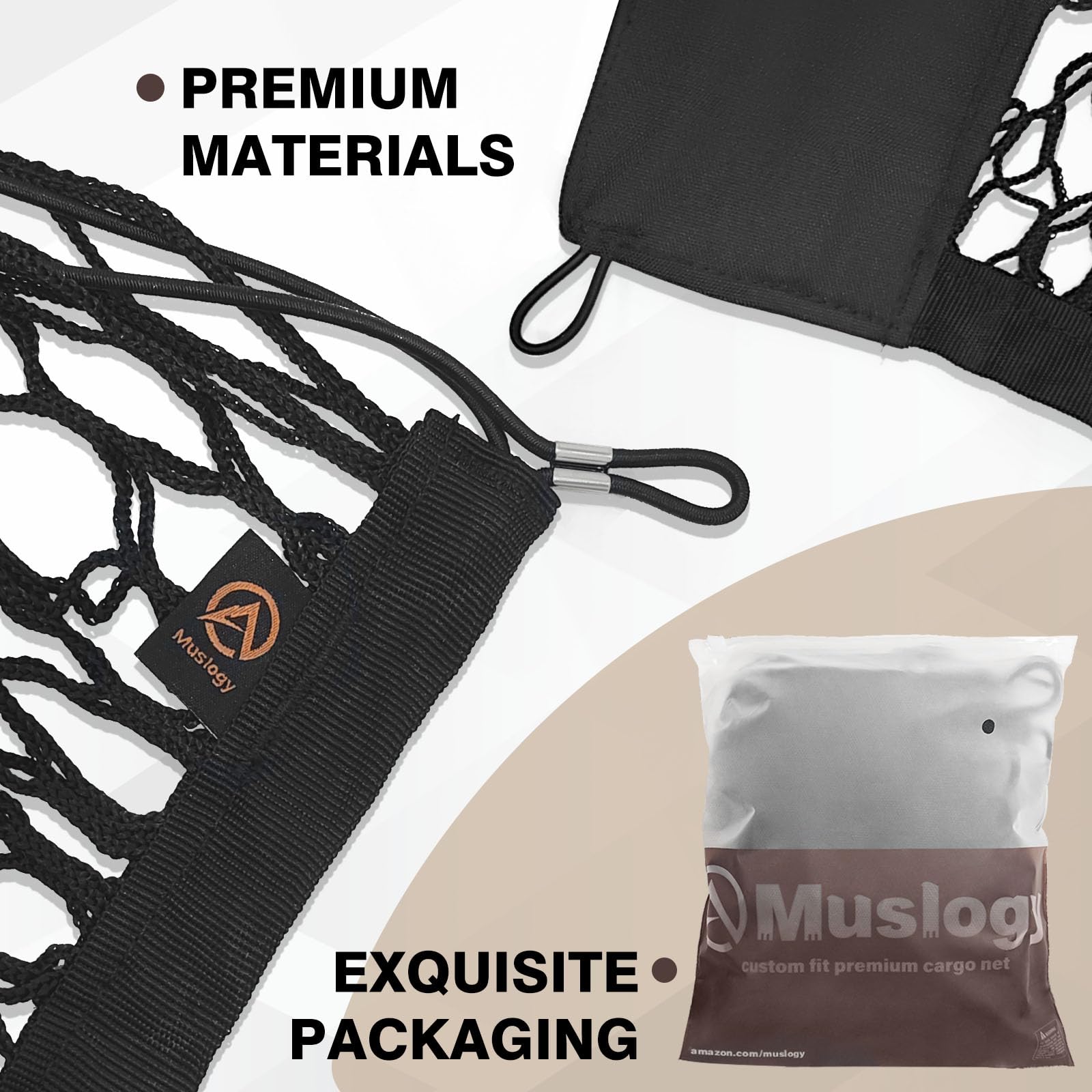 Muslogy Truck Bed Cargo Net Compatible with Chevrolet Colorado & GMC Canyon 2023 2024 2025 Accessories Storage Organizer Pickup