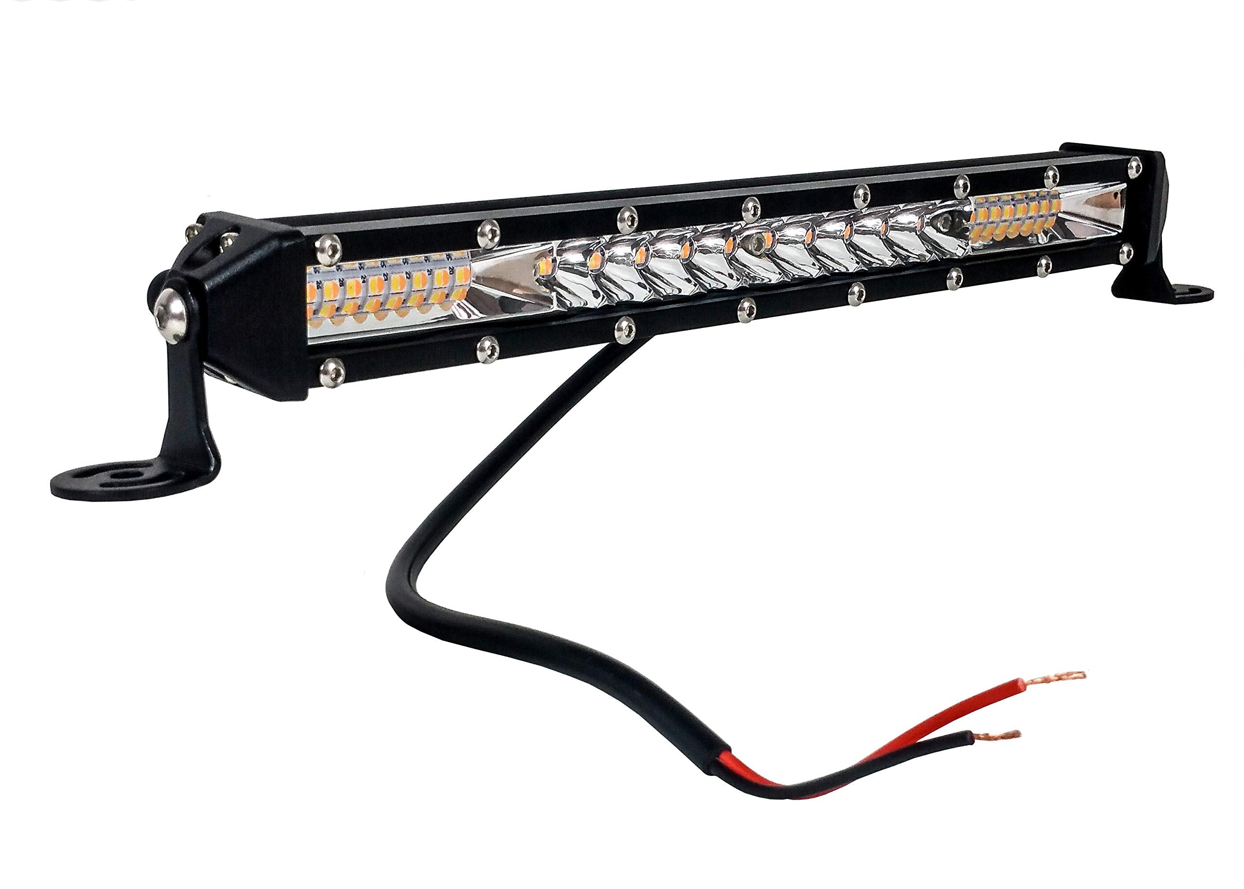 M-Series Ultra Slim High Output Led Mini Light Bar (10 Inch, Amber & White Led)
