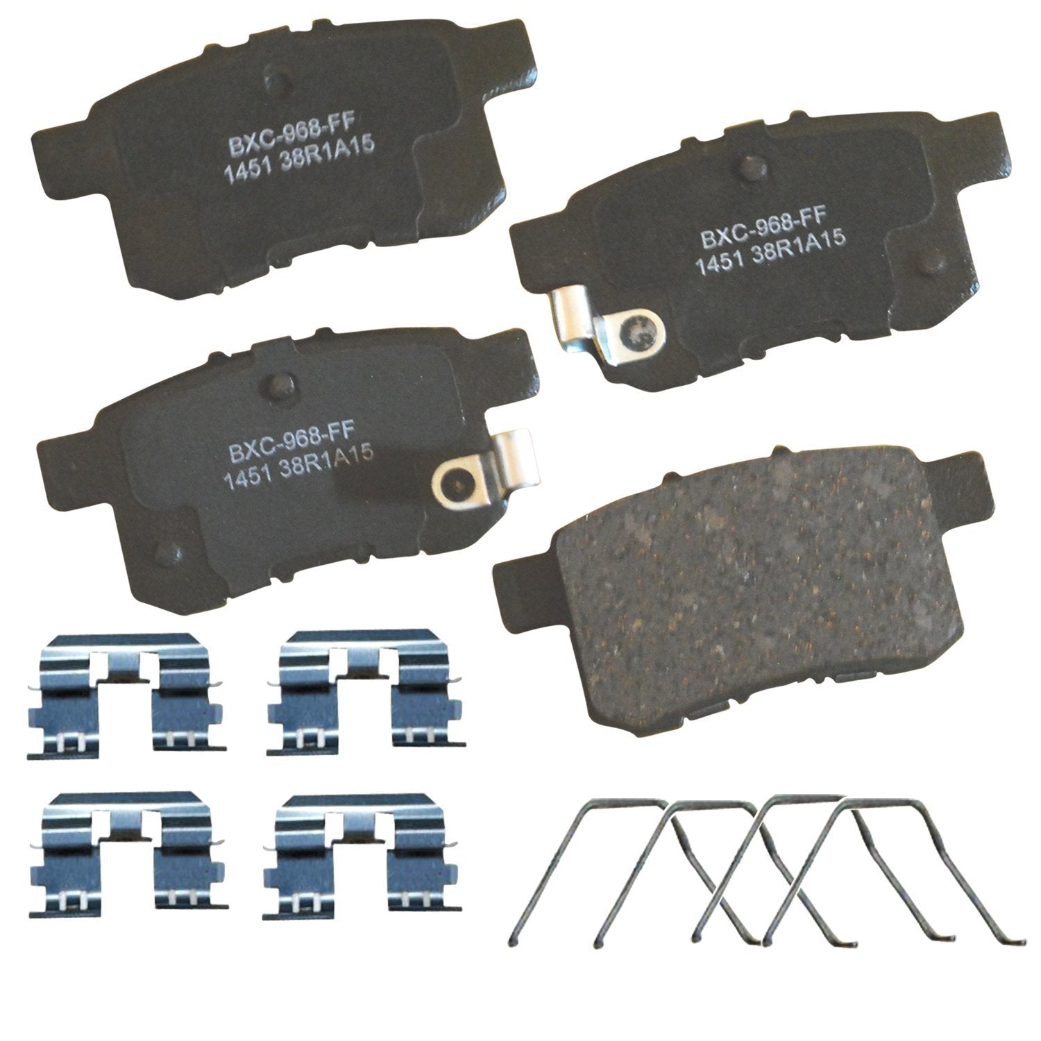 Bendix Premium Sbc1451 Ceramic Rear Brake Pads For Acura Tsx 2014-2009, Honda Accord 2017-2008