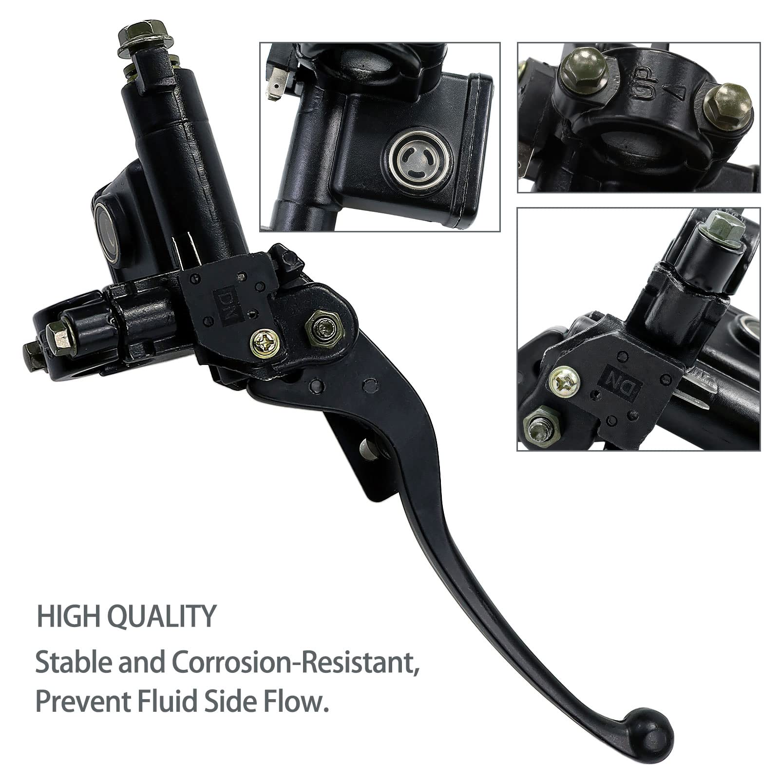 Sollon 7/8'' Left Hydraulic Brake Master Cylinder Lever Pump Replace for 50cc 70cc 90cc 110cc 125cc 150c 200cc 250cc ATV Quad Mo