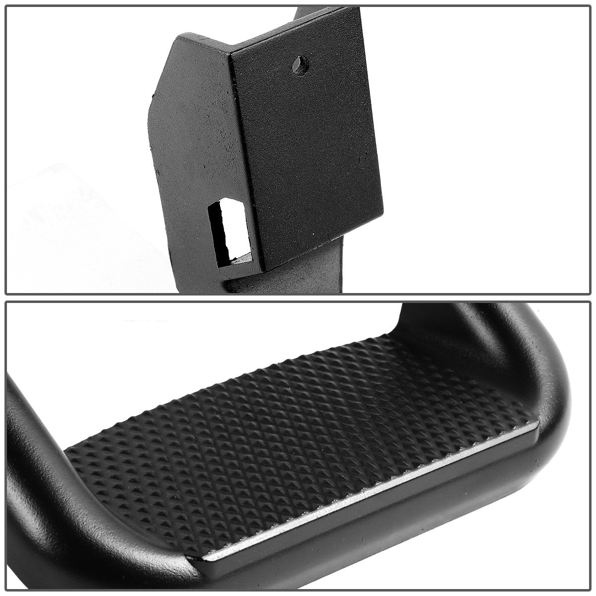 Dna Motoring Sstep-Bk Pair Black Aluminum Side Hoop Steps Compatible With Most Pickups And Suv'S, 12 L X 11 W X 8 H
