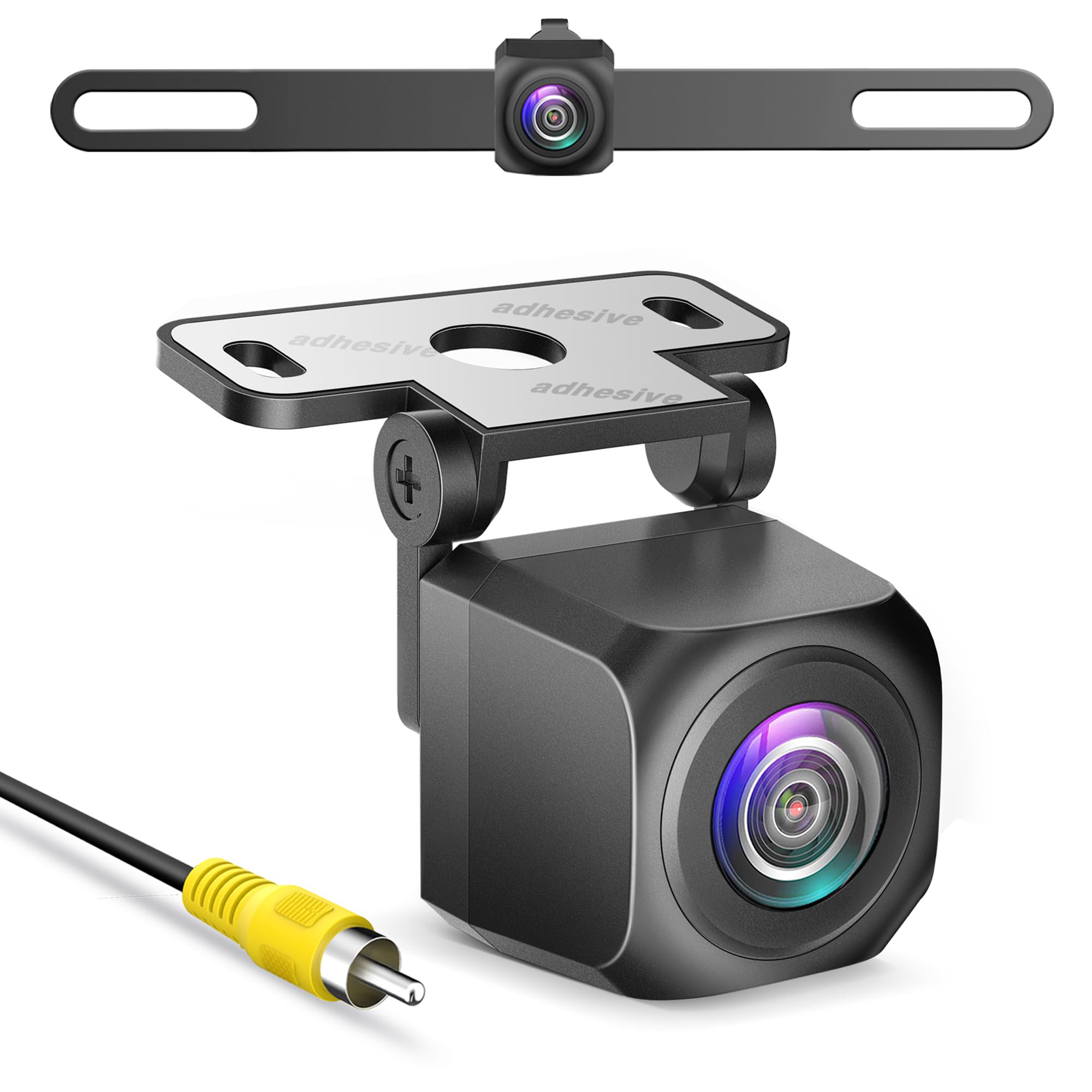 Pixelman 2024 Ahd Backup Camera For Car,Stainless Bracket License Plate Backup Camera,Ip69 Waterproof 145 Universal Rear Camera 