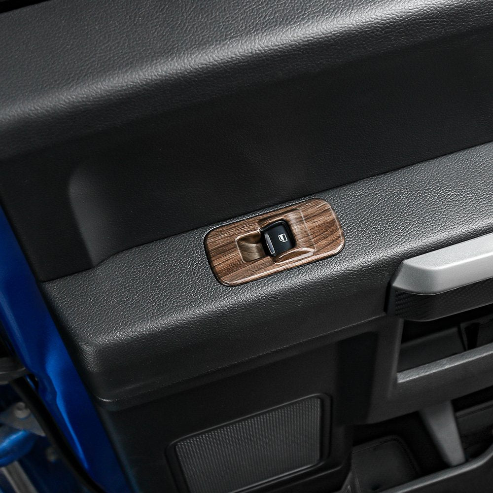 Voodonala Wood Grain Window Lift Panel Switch Covers Trim For 2015 2016 2017 2018 Ford F150 Accessories