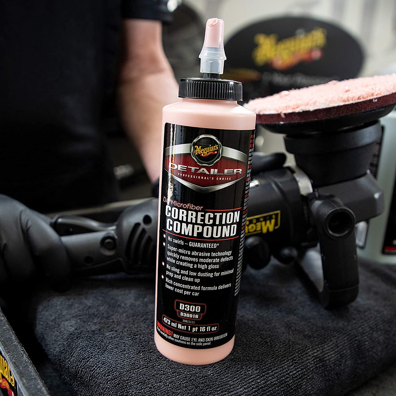 Meguiar'S D316 Da (Dual Action) Microfiber Correction Compound - Auto Compound Removes Surface Defects - 16 Oz Bottle