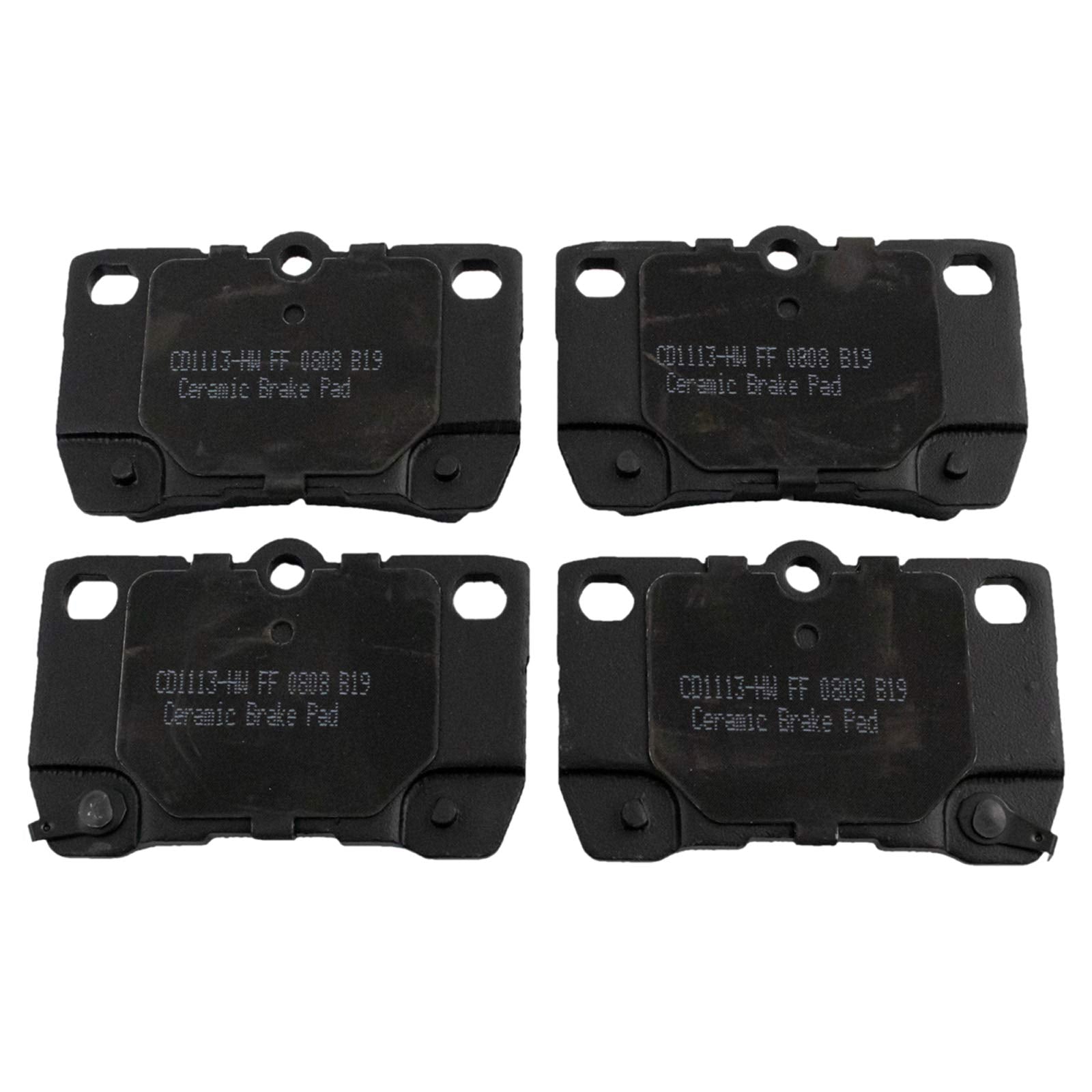 TRQ Rear Brake Pads Ceramic Compatible with 2006 Lexus GS300 2007-2011 GS350 2006-2007 GS430 GS450h 2008-2011 GS460 2006-2013 IS