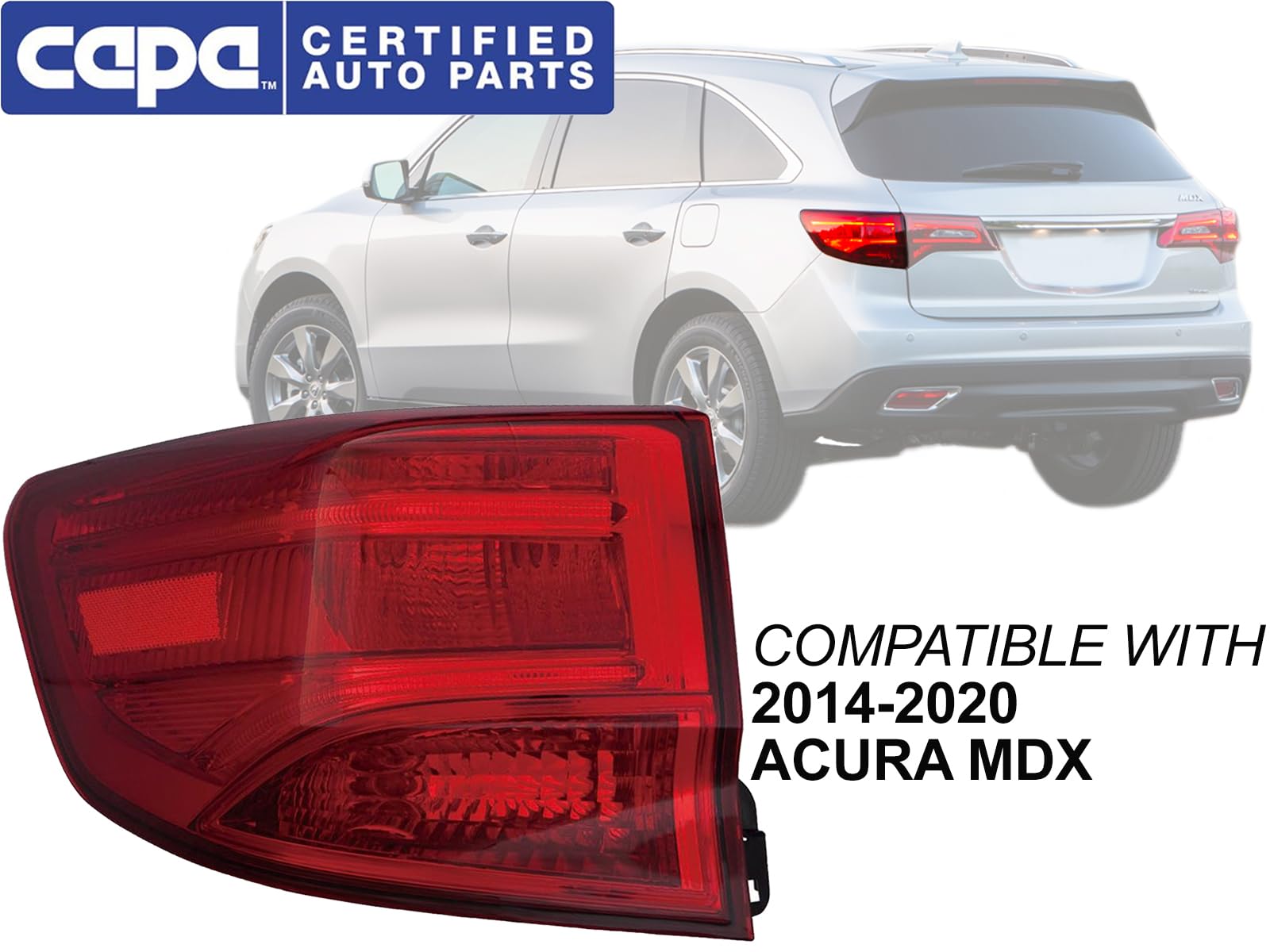 Auto Parts Avenue Apa Replacement For Outer Led Tail Light Rear Lamp Assembly 2014 2015 2016 2017 2018 2019 2020 Mdx Driver Left
