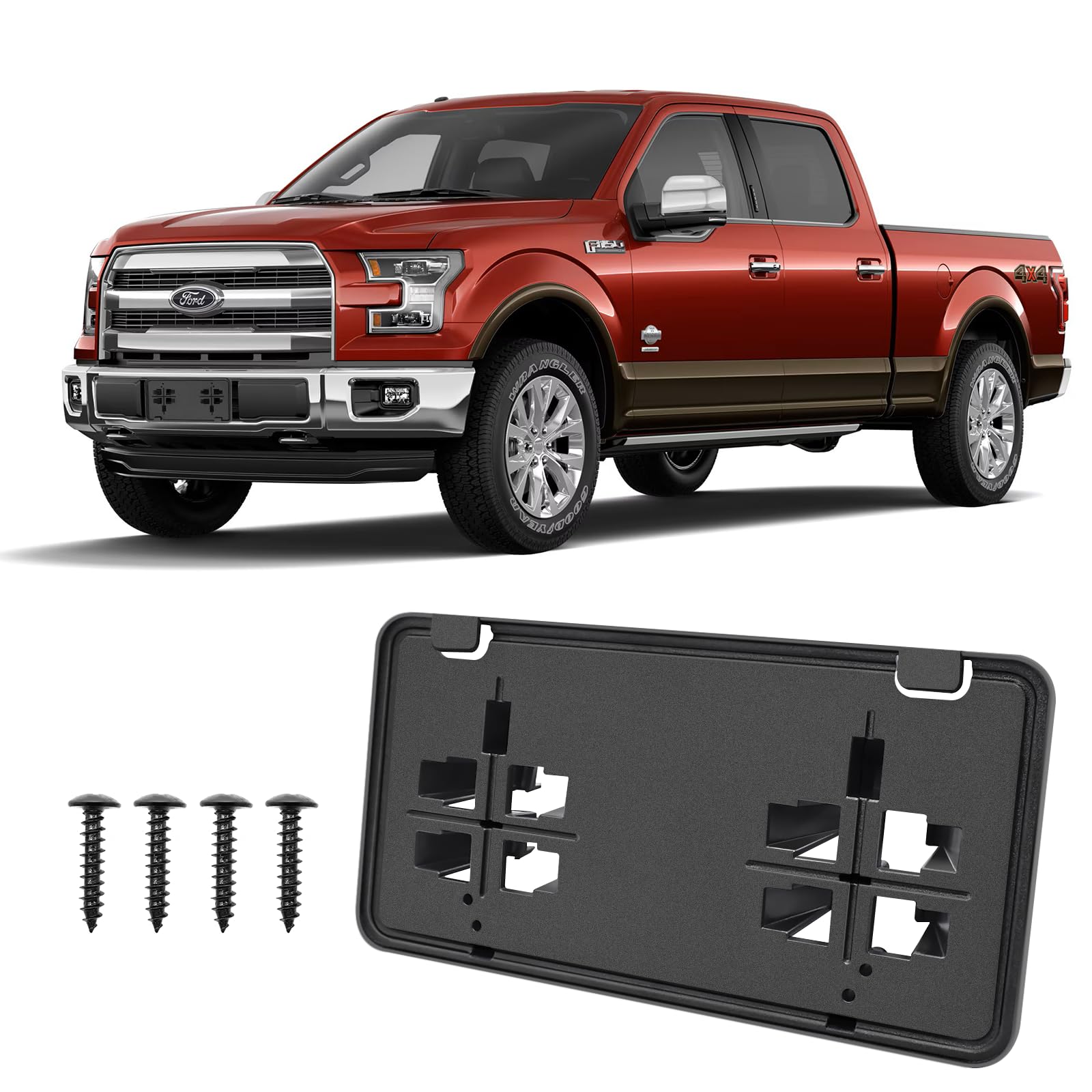 Front License Plate Frame For F150 2015-2017 Licence Plate Holder Fits Perfectly With Curvature Of Front Bumper F150 License Pla