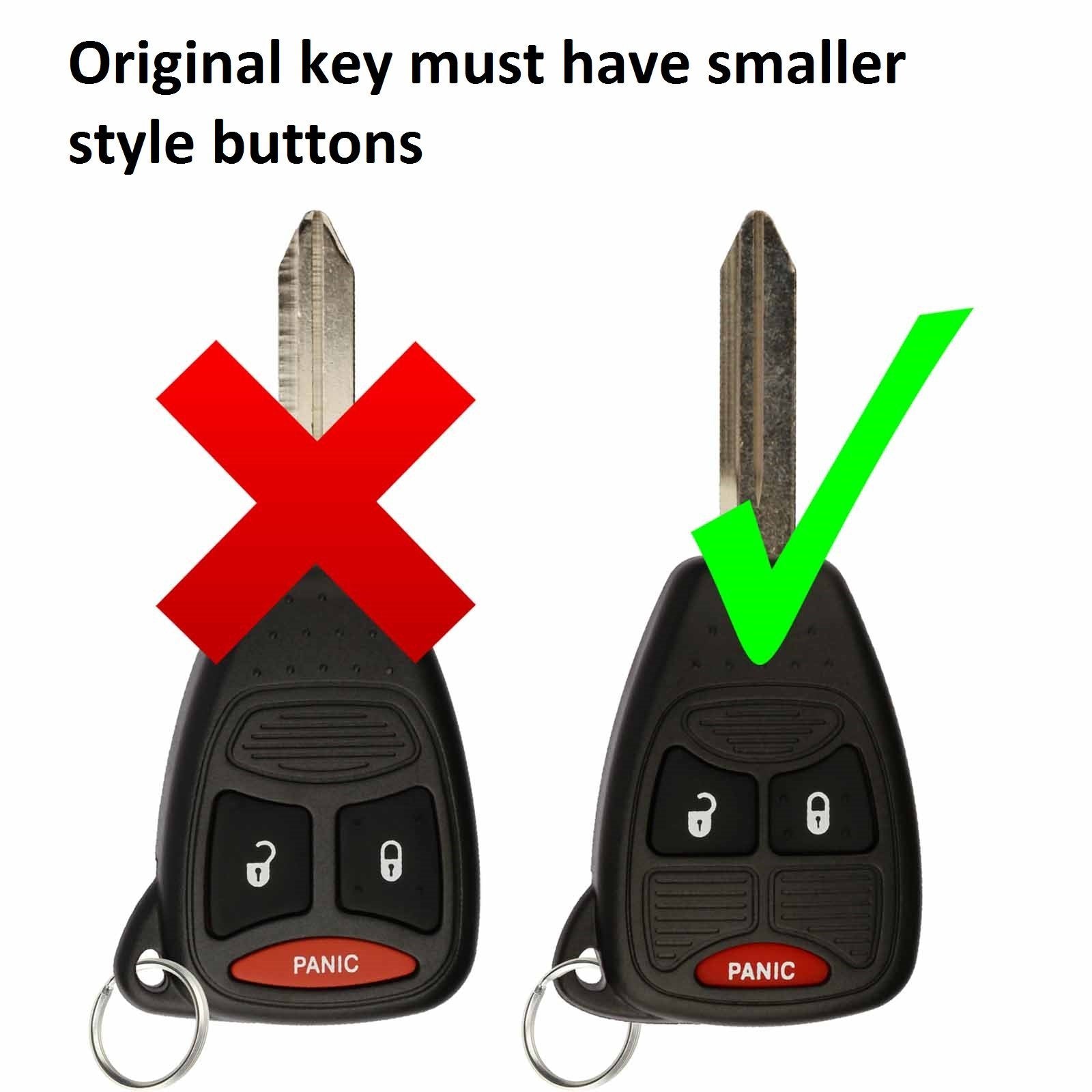 Keylessoption Just The Case Keyless Entry Remote Control Car Key Fob Shell Replacement For Oht692427Aa