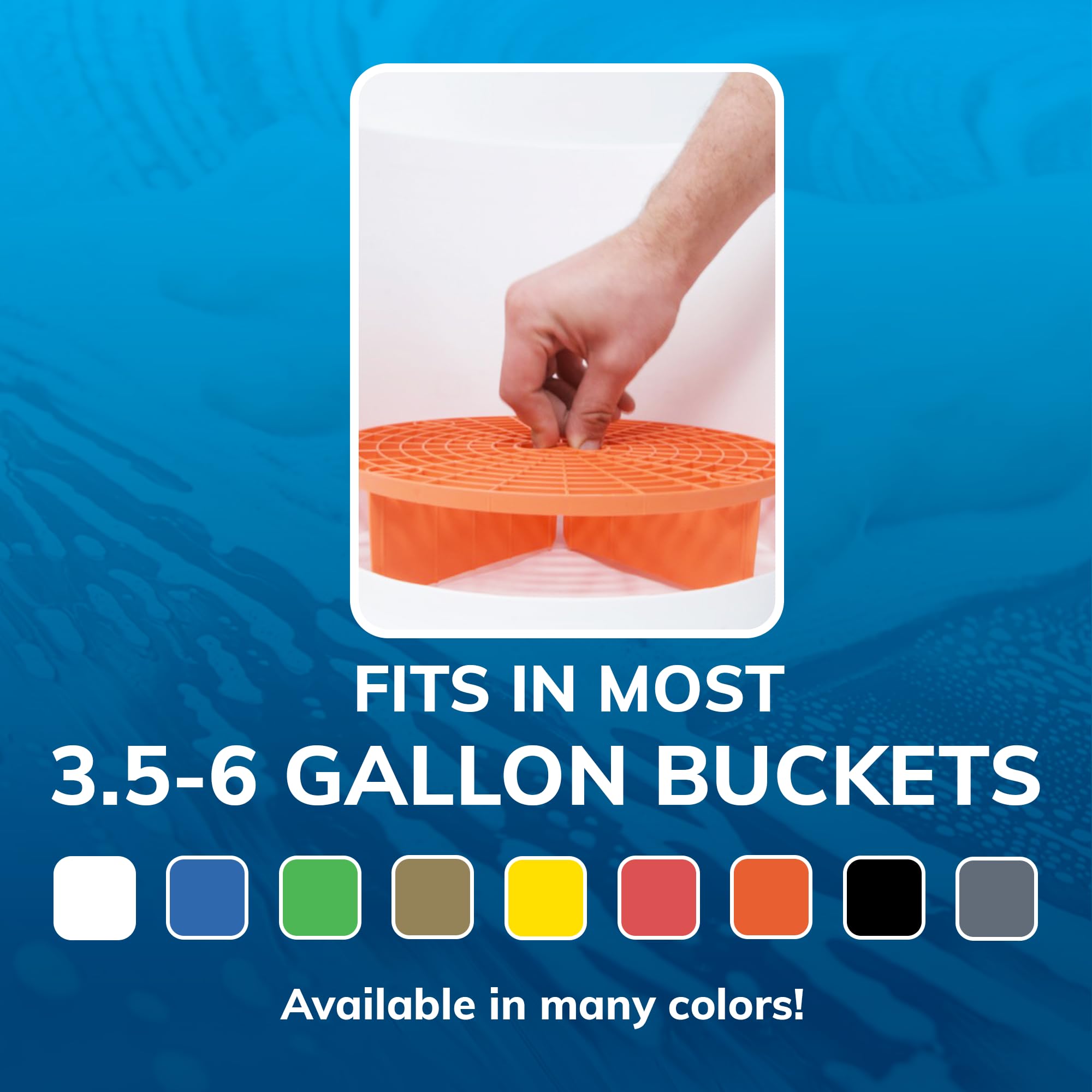 Grit Guard The Original Gold Bucket Insert - 10'' Diameter Car Wash Bucket For Car Washing, Detailing Compatible With 3.5, 4, 5