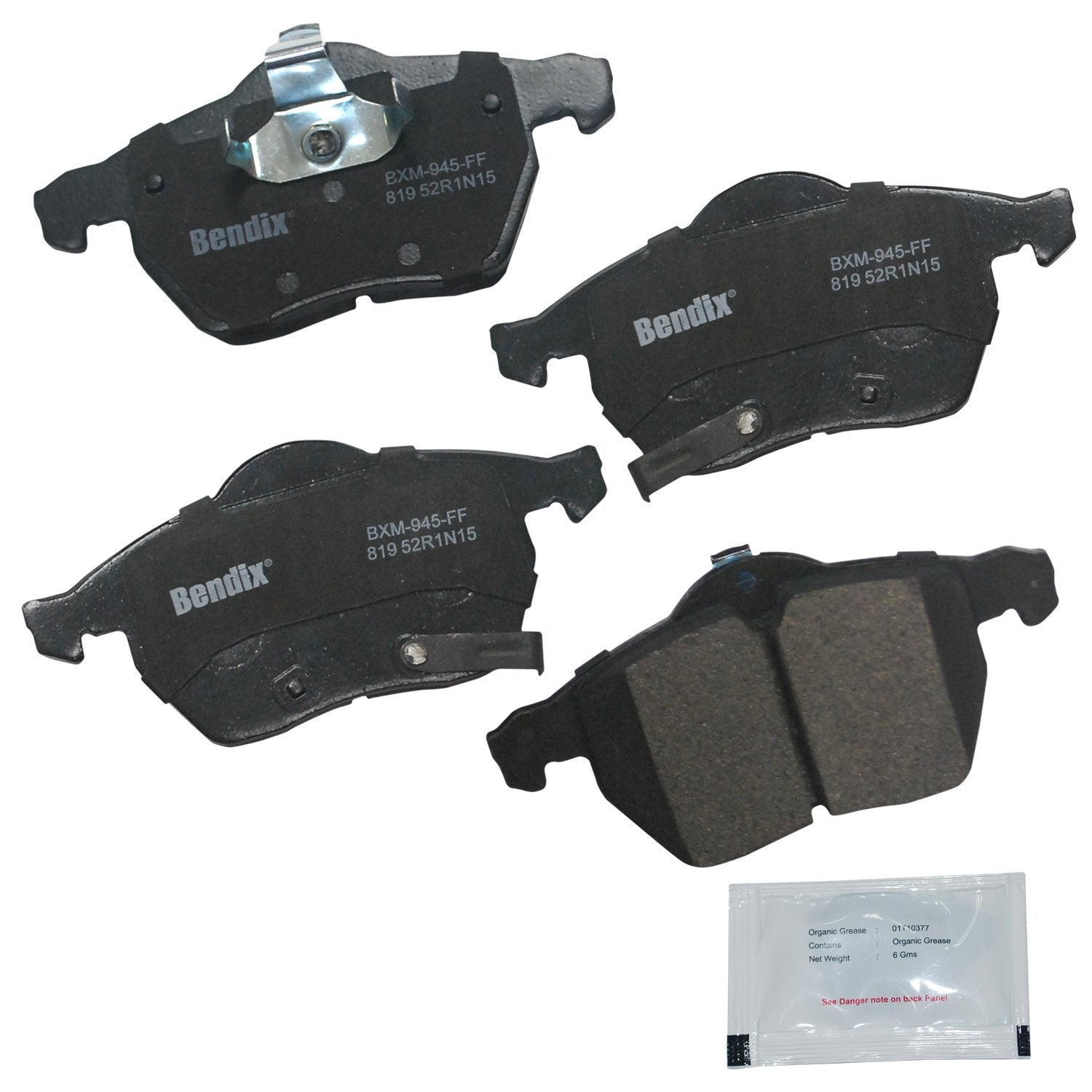 Bendix Priority1 Cfm819 Semi-Metallic Front Brake Pads For Select Models Saab 9-3, 9-5, Saturn L100, L200, L300, Ls, Ls1, Ls2, L