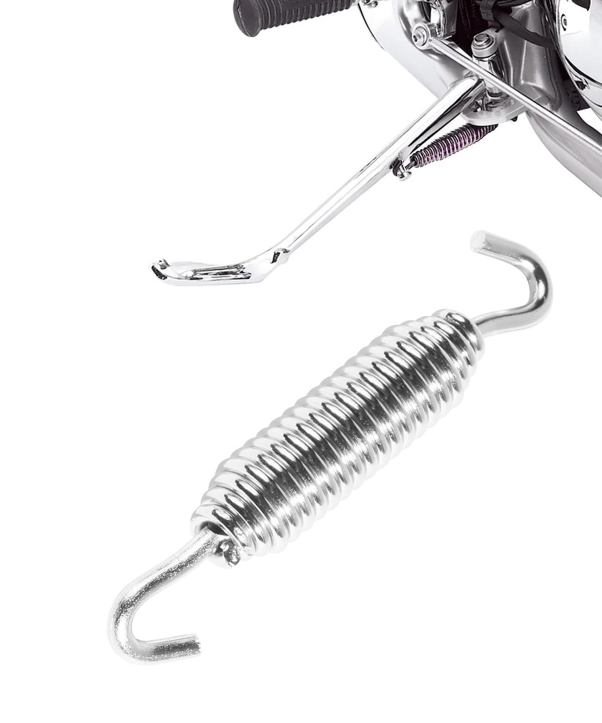 SCUARI Motorcycle Kickstand,Kickstand Spring,Car Accessories Motorcycle Kickstand Spring,4.01inch Chrome Kickstand Spring,Motorc