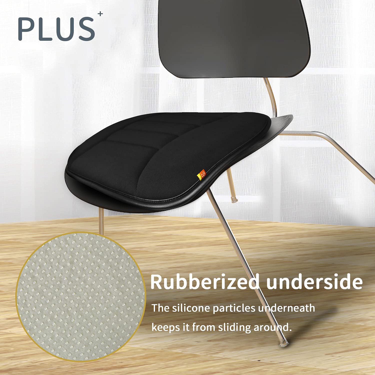 Raorandang Thick Seat Cushion Memory Foam Car Seat Cushion Pad For Car Driver Seat Office Chair, Thickened Black