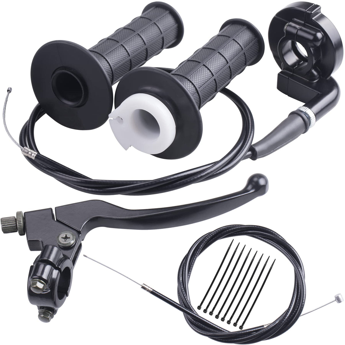 Throttle Handle+Right Brake Lever, Handle, Brake Cable, Throttle Cable Compatible With Mb165 Mb200 196Cc 200Cc 5.5Hp 6.5Hp Doodl