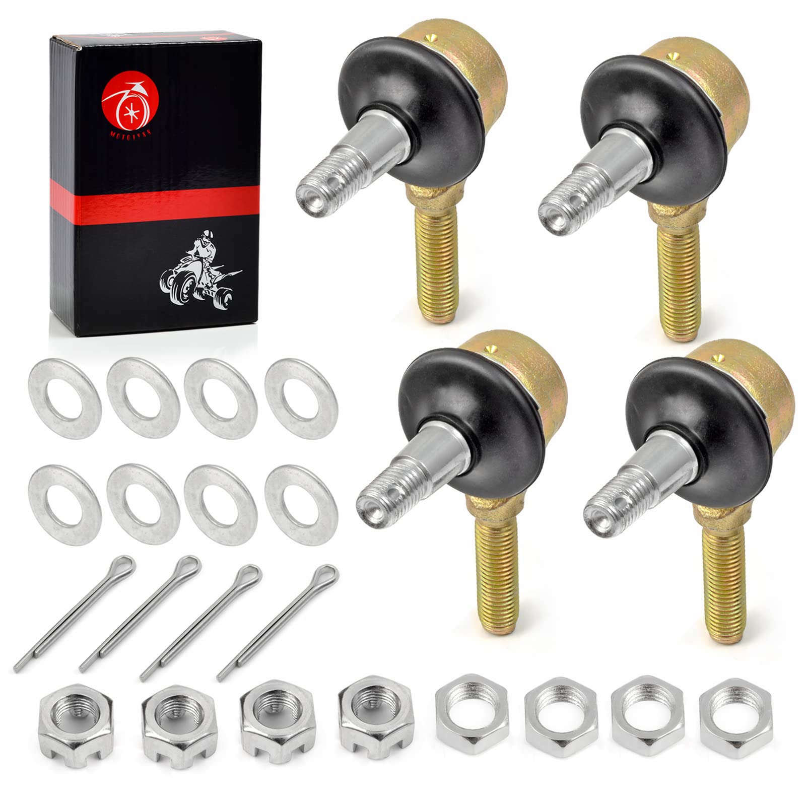 Tie Rods End Ball Joints Left Right For Yamaha Banshee Raptor Warrior Wolverine Blaster 125 200 250 350 660 Grizzly 125 350 450 550 660 600 700 Moto 4 Big Bear 350 Breeze 125 1Uy-23841-01-00