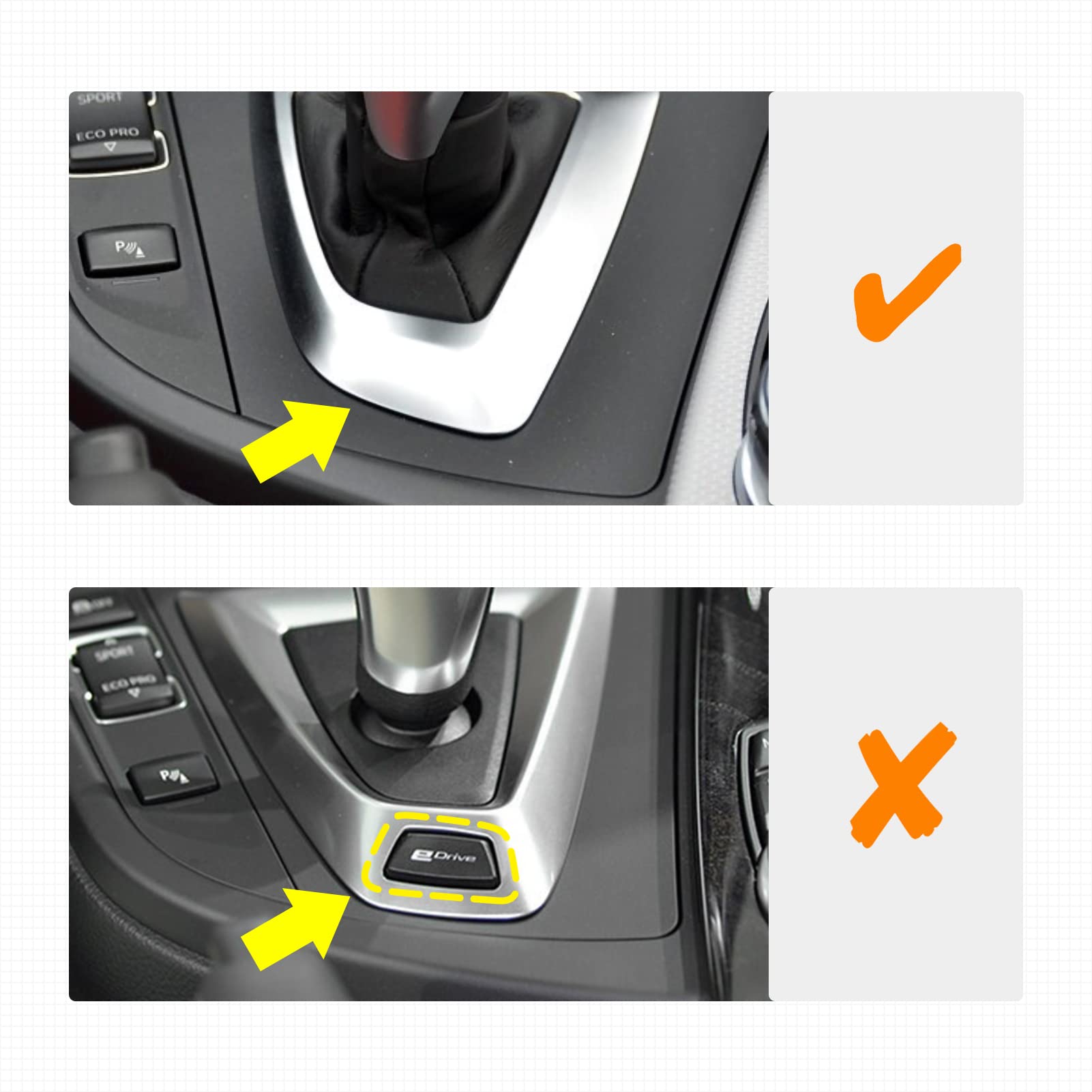 Car Trim Gear Shift Cover Carbon Style Abs Decal Trim Fits For Bmw F30 F31 F34 3Gt F32 F33 F36 3 4 Series Accessories, 2012-2019 - 330E Not Fit