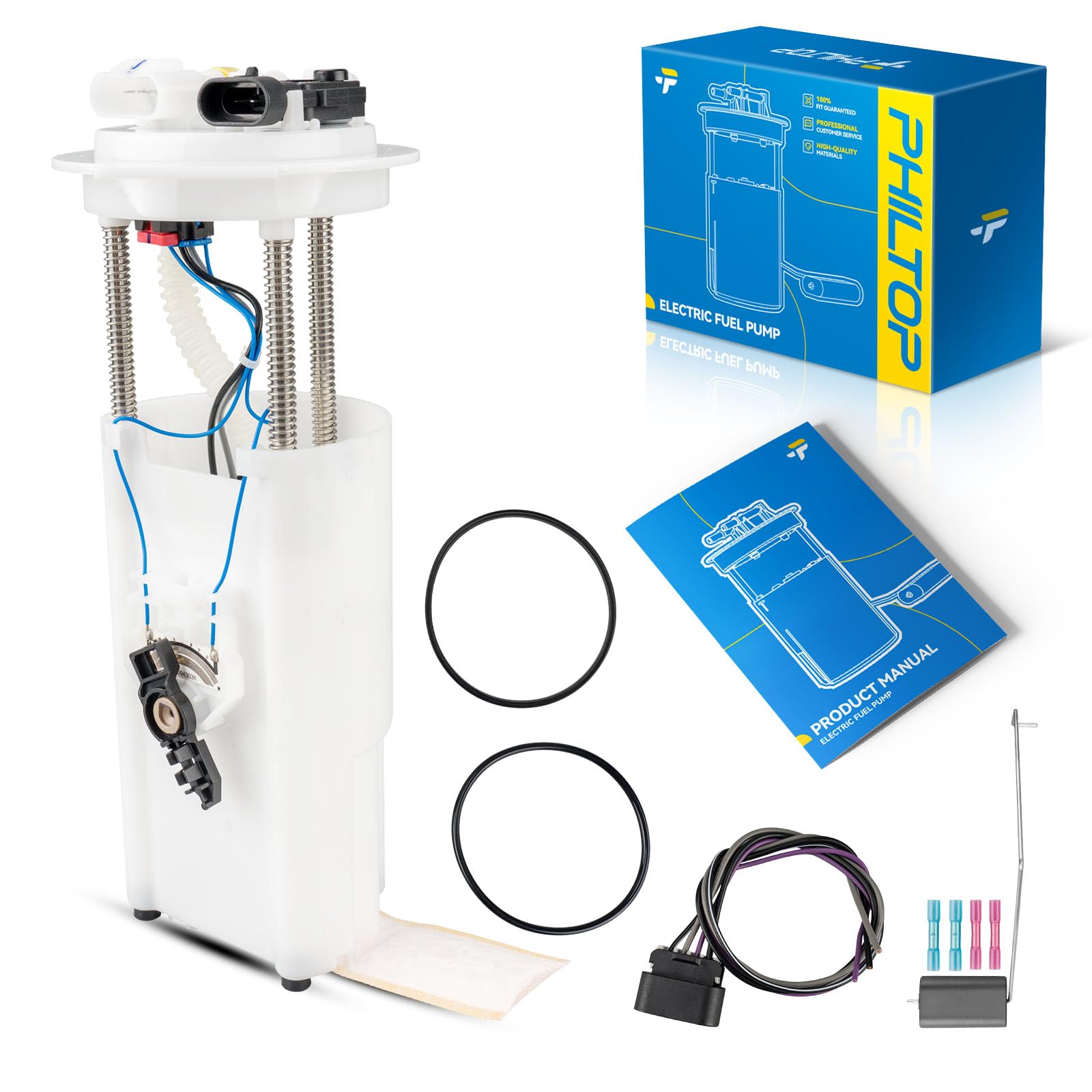 PHILTOP FG0345 Electric Fuel Pump Assembly with Sending Unit & Pressure Sensor, Compatible with 2004-2005 Montana 3.4L, 2004-200