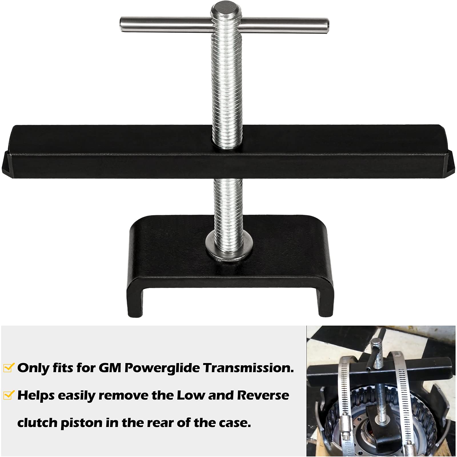 Bonbo T-0150 Rear Clutch Housing Spring Compressor Transmission Tool - Low & Reverse Clutch Spring Compressor Perfectly Compatible With Gm Powerglide Algp