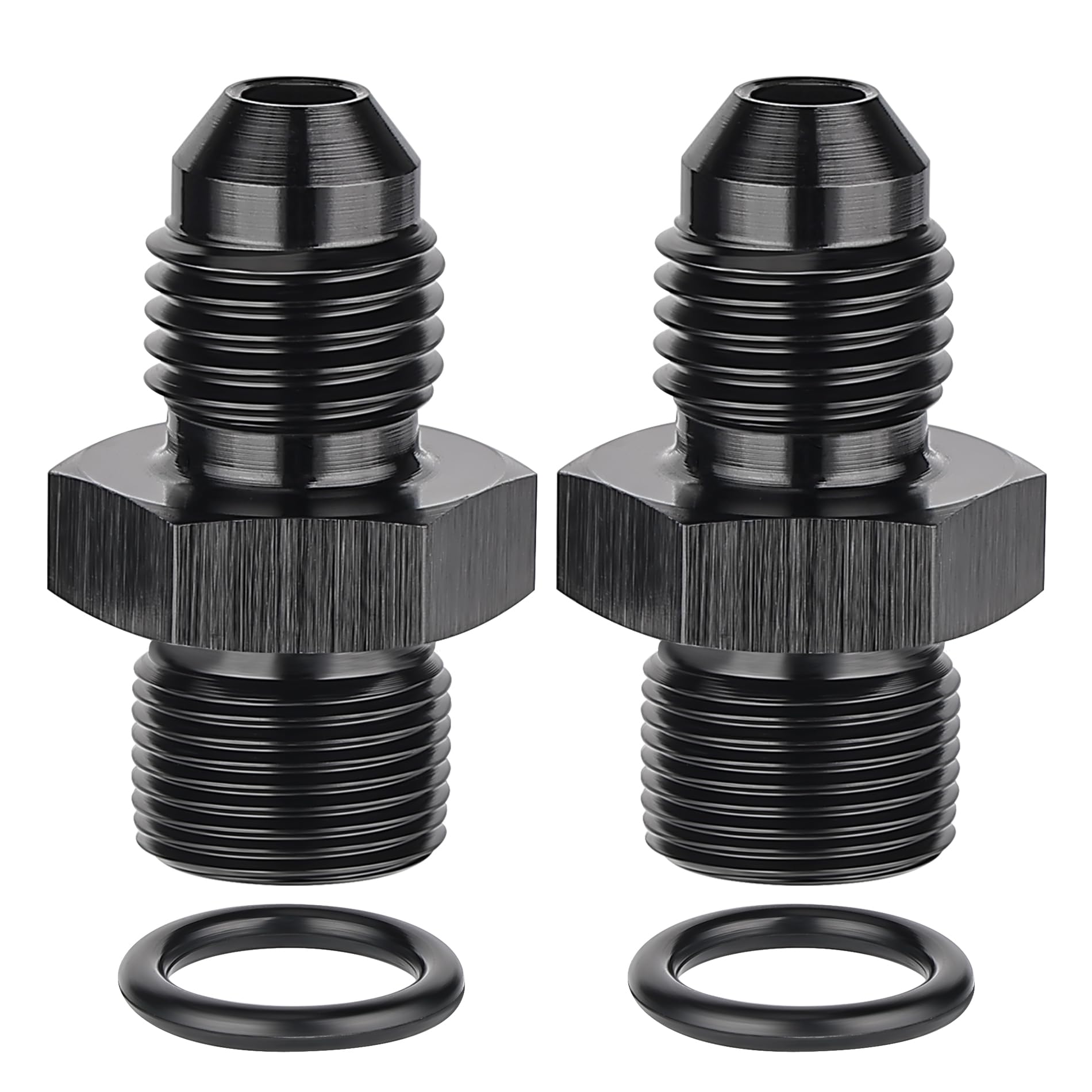 Evil Energy 4An Male Flare To M14 X 1.25Mm Male Metric Fitting Adapter Aluminium Alloy 2Pcs