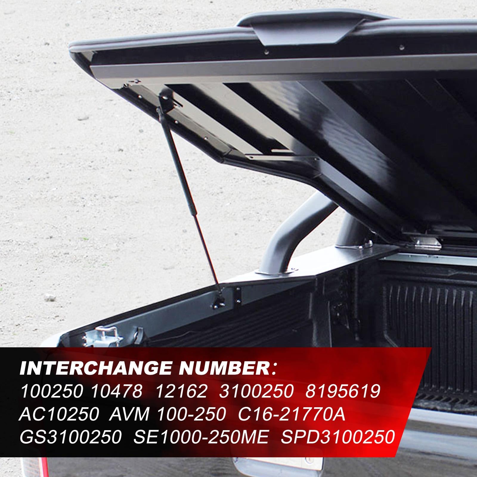 Iaqwe 28 Inch 250Lb/1112N Gas Struts St280M250-W Shock Spring Lift Support For Tonneau Cover Heavy Duty Trailer Cap Camper Windo