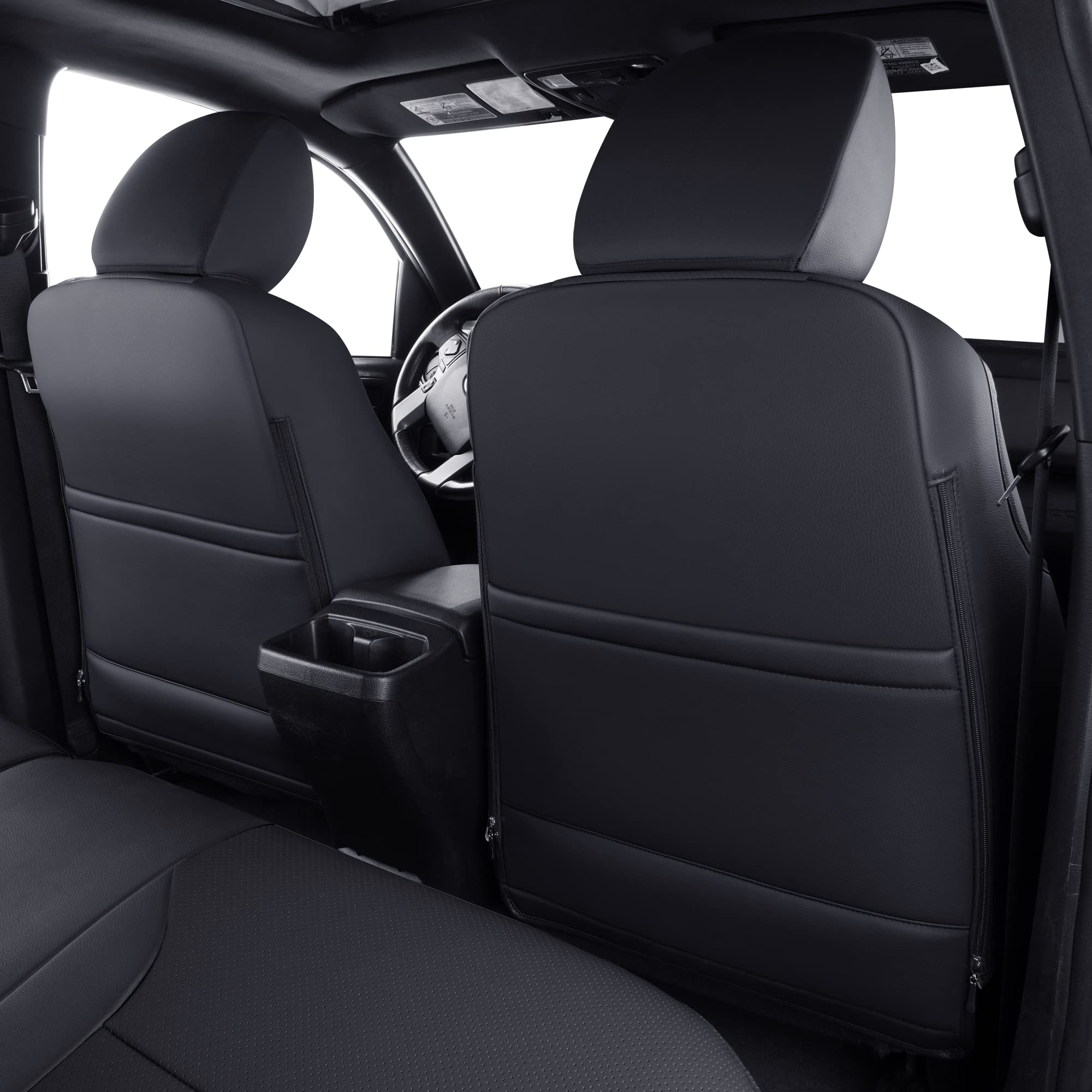 Luckyman Club 2 Front Tacoma Seat Covers Custom Fit 2024 2025 Tacoma Crew Cab And Extended Cab (Black 2 Pcs)