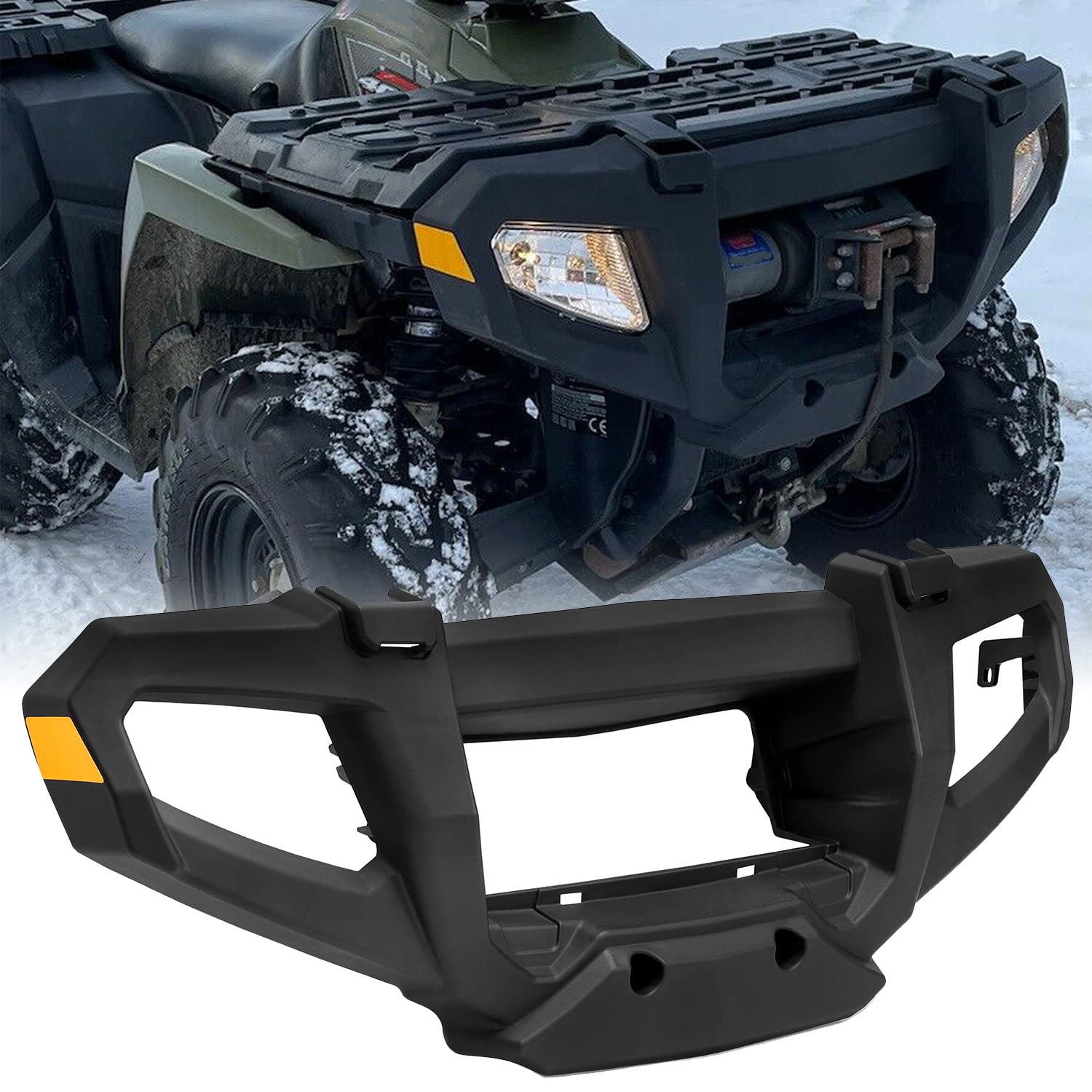 Hecasa Front Bumper Brush Guard Compatible With 2006-2010 Polaris Sportsman 450 500 550 700 800 X2 Touring Atv Replacement For 2633527-070 2633271-070 2633520-070 5437086-070