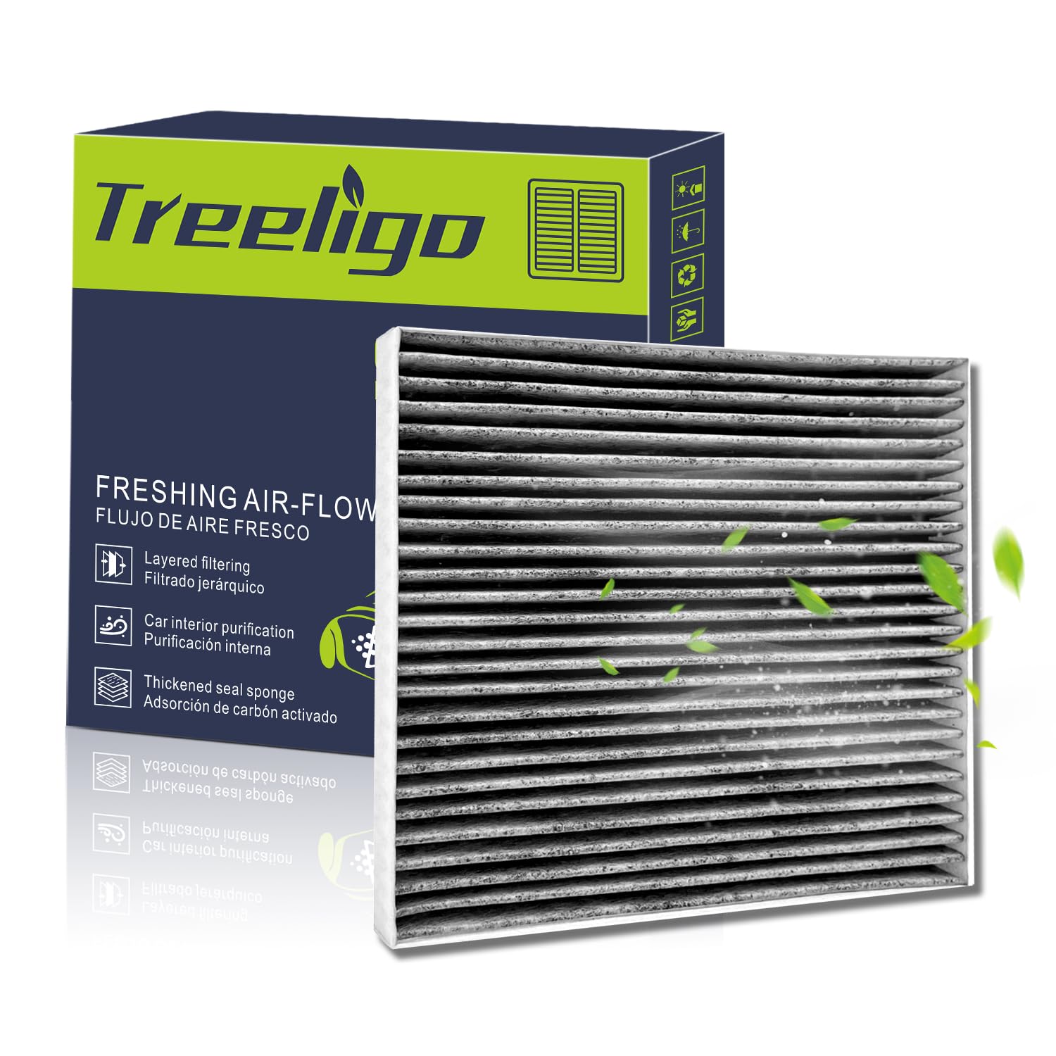 Treeligo Cf10374 Cabin Air Filter Compatible With Toyota Tacoma (2005-2023), Dodge Dart (2013-2016), Pontiac Vibe (2003-2008), C