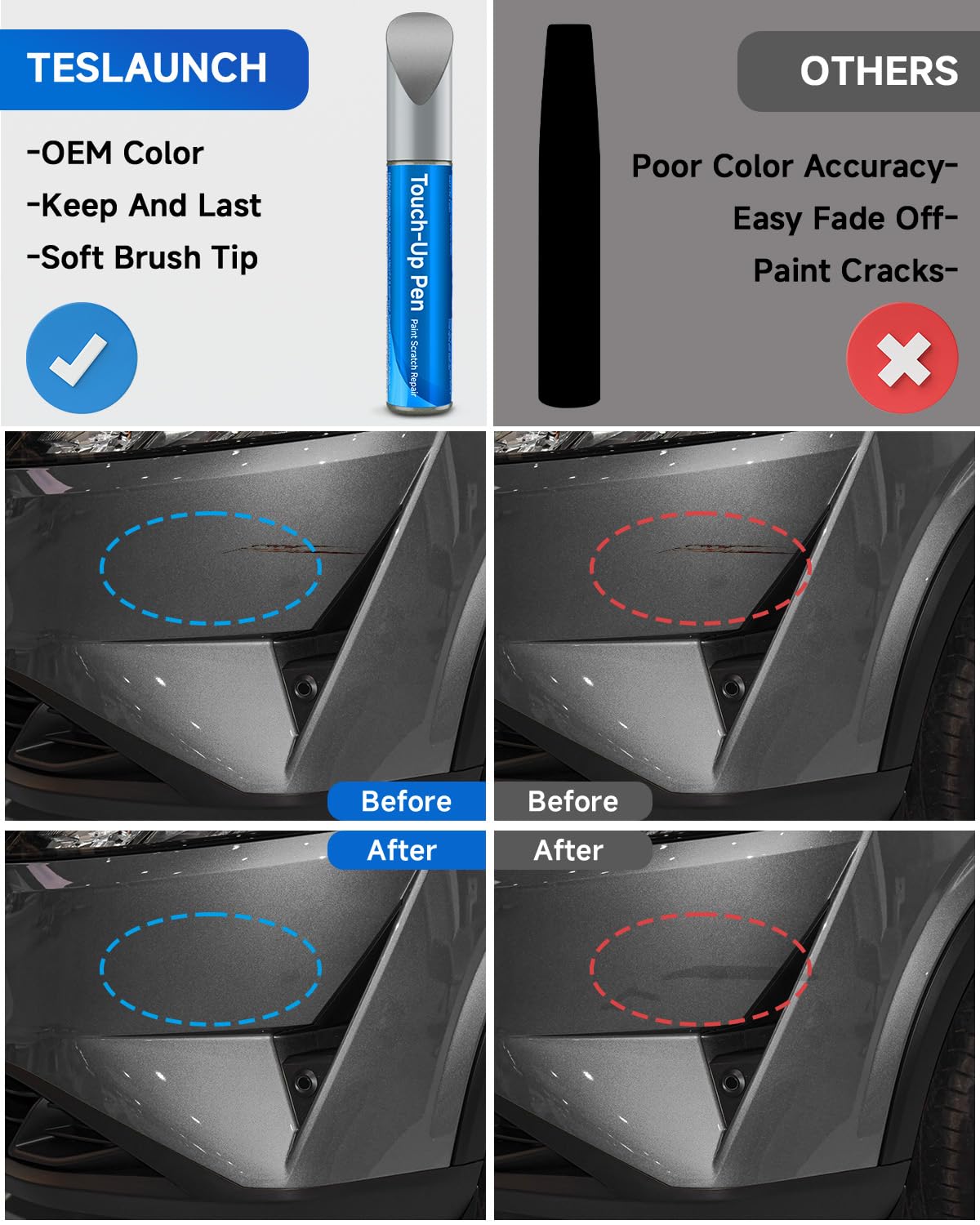 K51 Platinum Graphite Metallic Touch Up Paint Compatible with Nissan Exact Match Touch Up Paint Car Scratch Repair