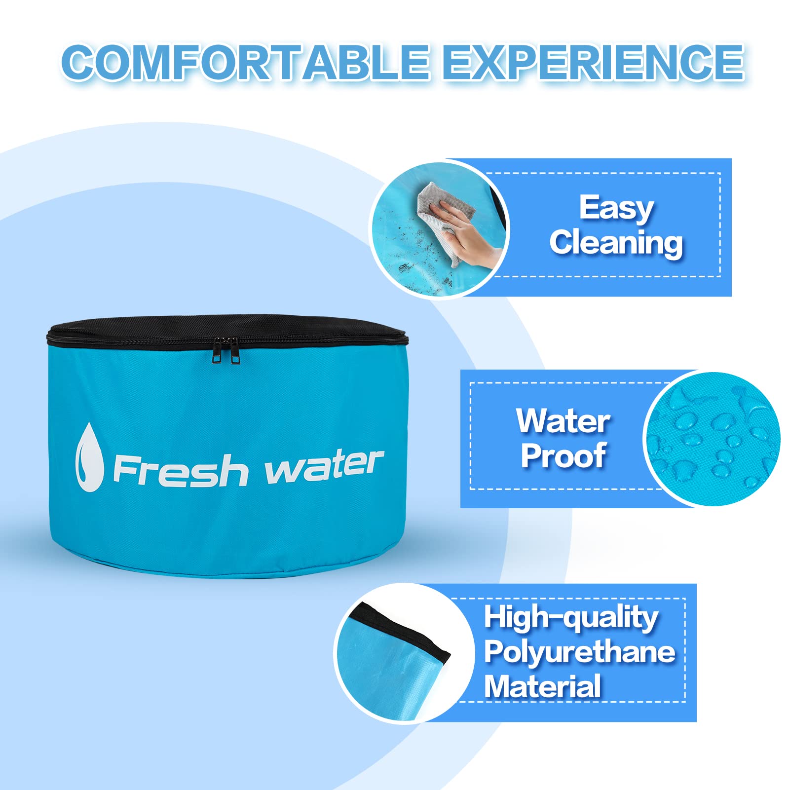 Gociean RV Sewer Hose Storage 4 Packs, Two-Way Zipper Closures and Visible Cover for RV Storage And Organization, Waterproof Acc