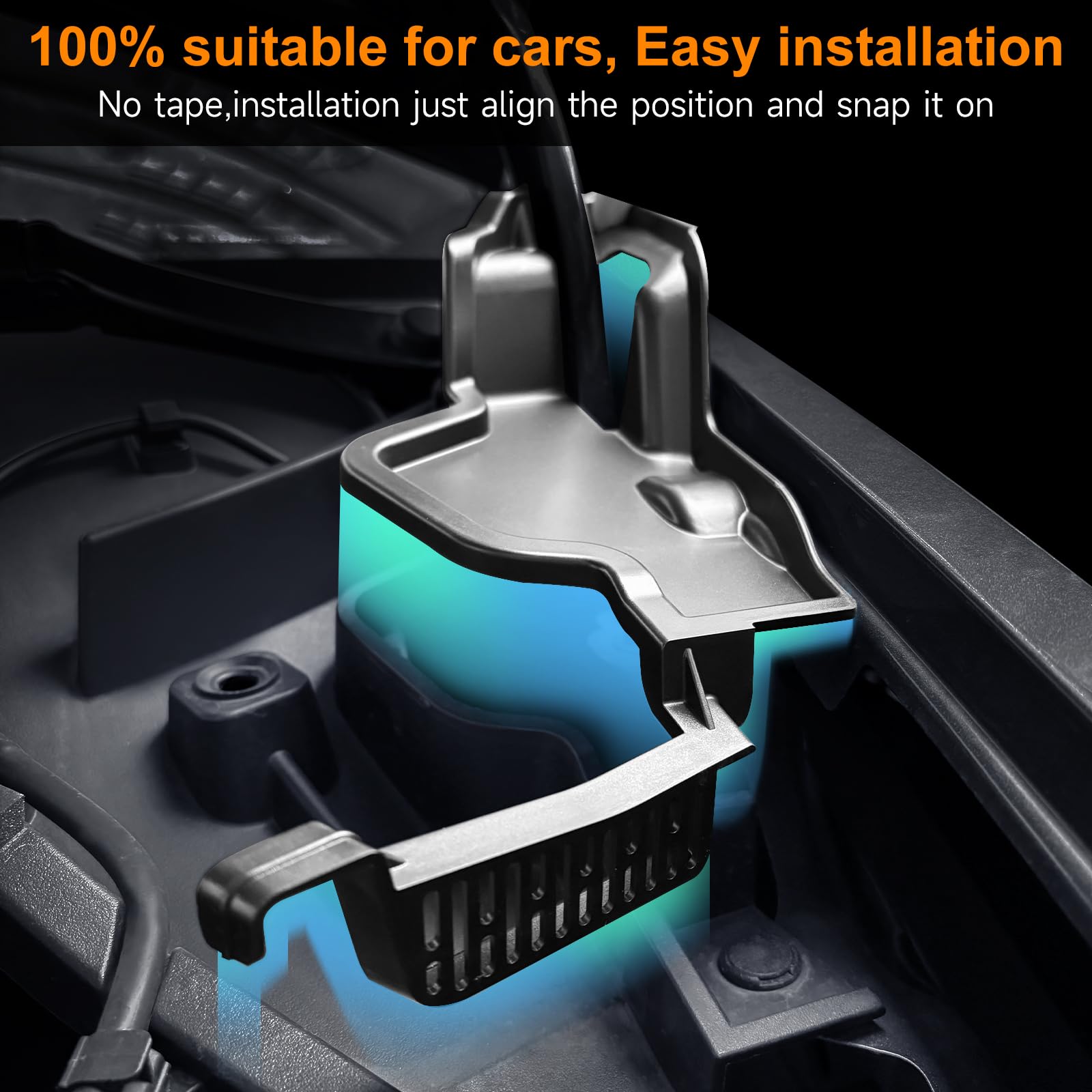 Chiyle Tesla Model Y Hood Water Barrier Box,Water Guide Grille Channel For Front Trunk 2021 2022 2023 2024 Model Y Accessories,Essential For Tesla Y Owners(1 Set)