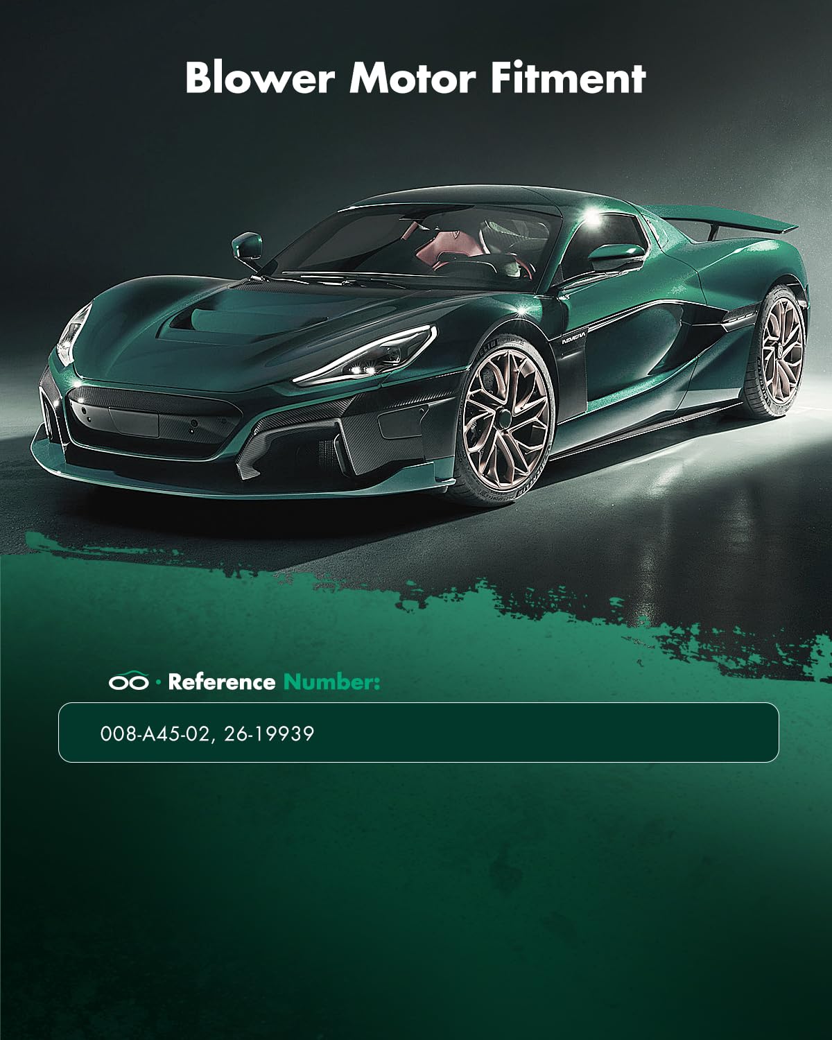 SCITOO HVAC Heater Blower Motor w/Fan HVAC Blower Motor fit for 008-A45-02,26-19939 (12V) HVAC Heater Blower Motor Assembly with Fan Cage 12V Replacement