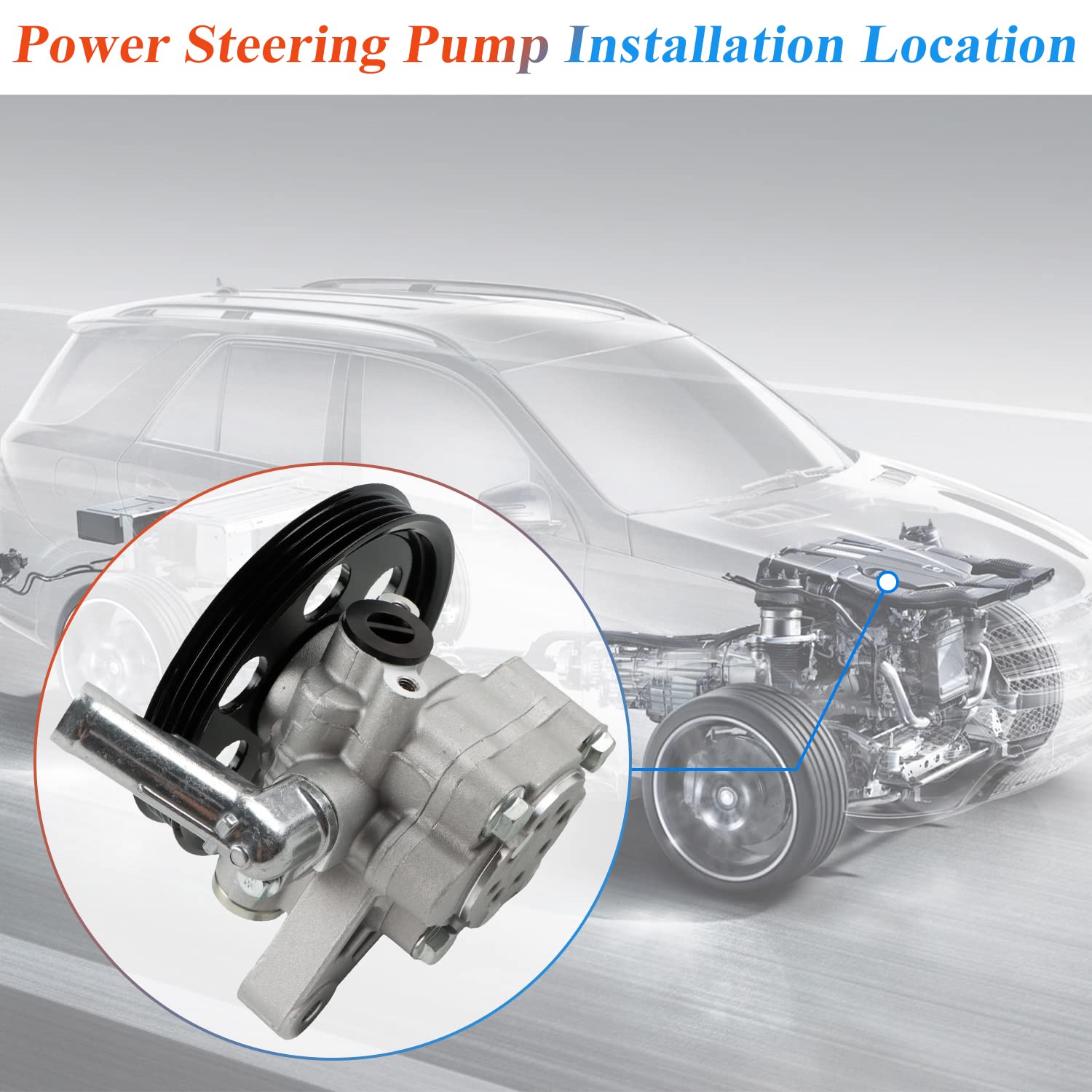 Daysyore Power Steering Pump 21-5290 Fits For 1999-2003 Tl, For 2001-2003 Cl, For 2001-2002 Mdx, For 2003-2004 Pilot Power Assis