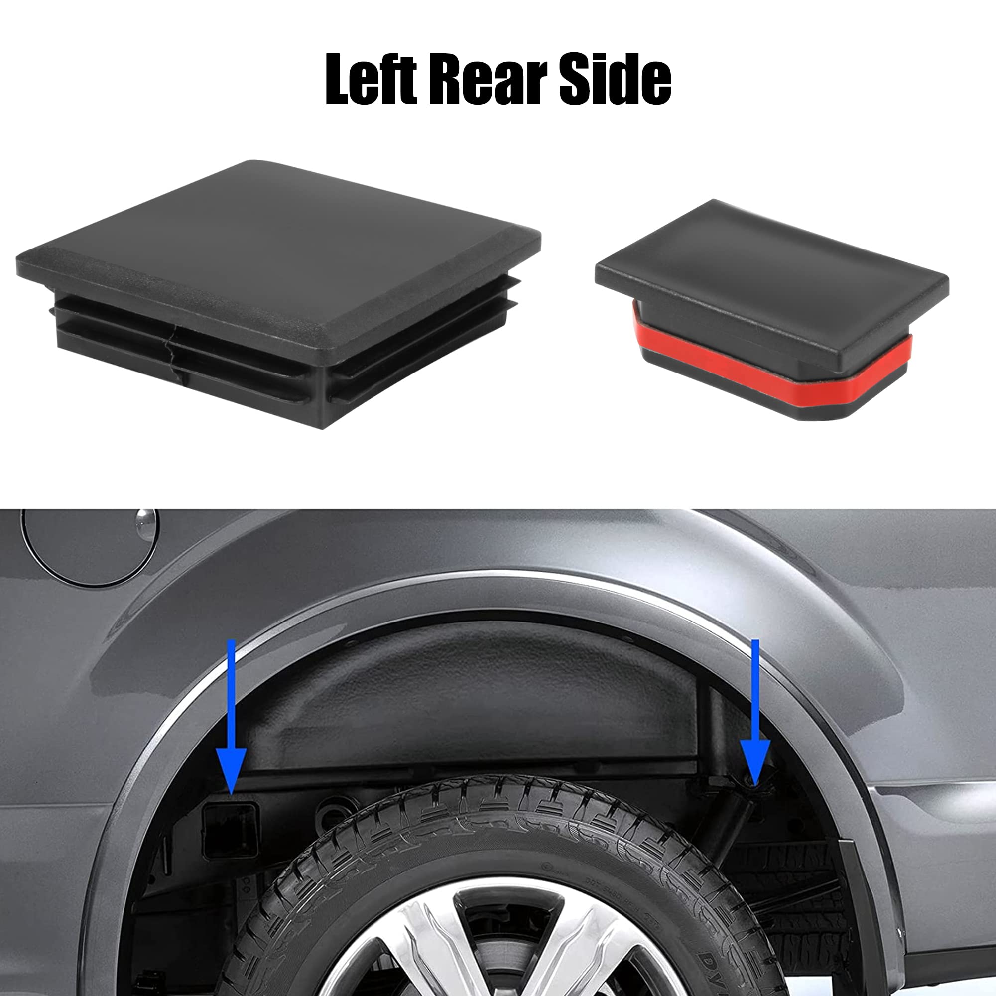 Basiker Frame Tube Hole Plug For 2017-2019 Ford F150 Raptor Anti Dirt Mud And Debris Caps Rear Left Right Wheel Well Hole Plugs