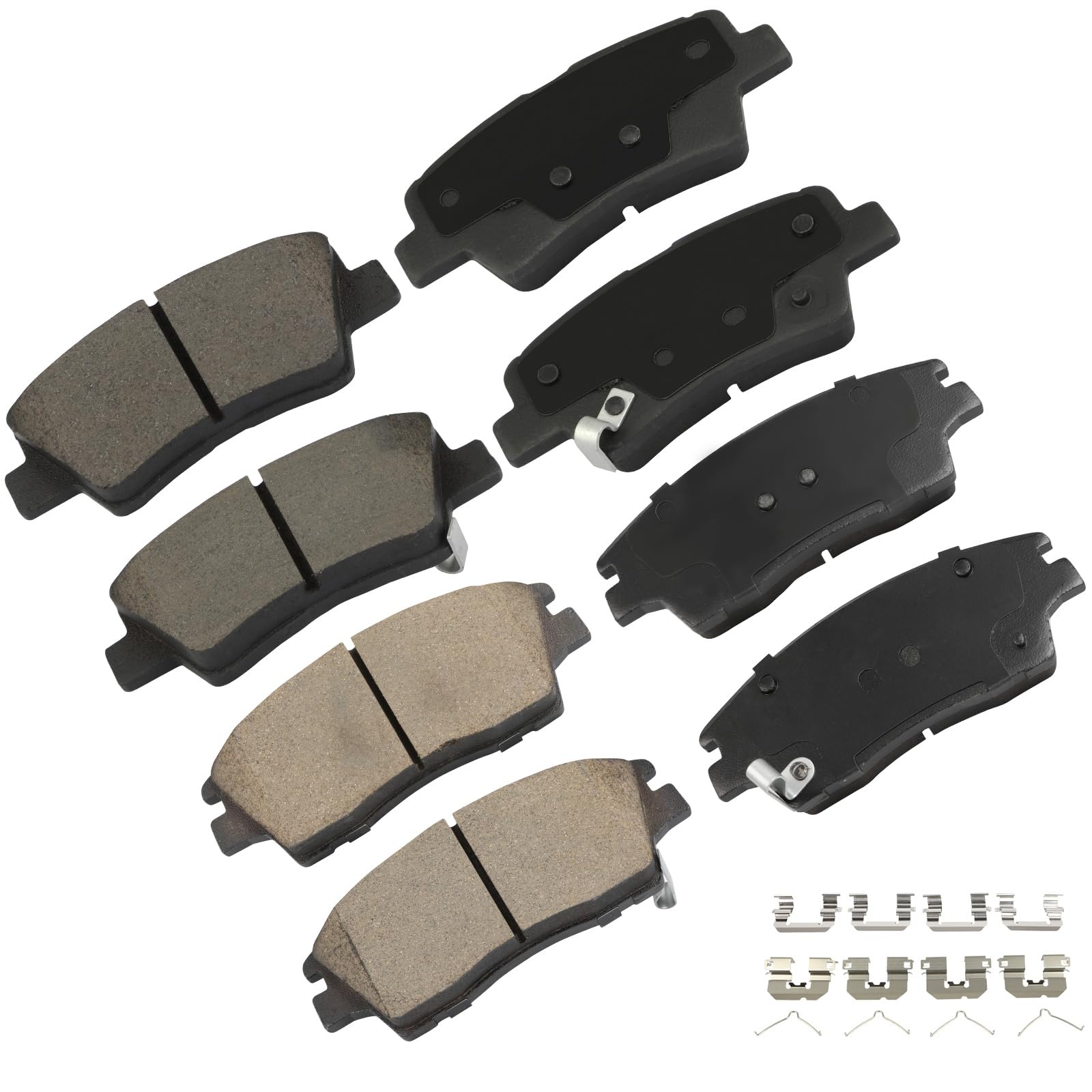 cciyu D1847 & D1848 Front & Rear Ceramic Disc Brake Pads Kit For Hyundai For Tucson 2016-2021,For Kia For Sportage 2017-2021