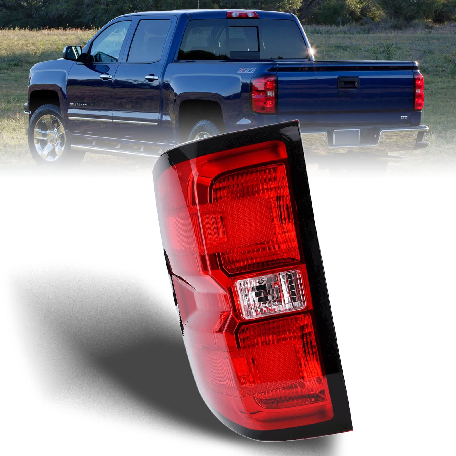 Nakuuly Factory Style Tail Light Assembly Compatible With 2016-2019 Chevy Silverado 1500 2500 Hd Gmc Sierra 3500 Hd Left Driver