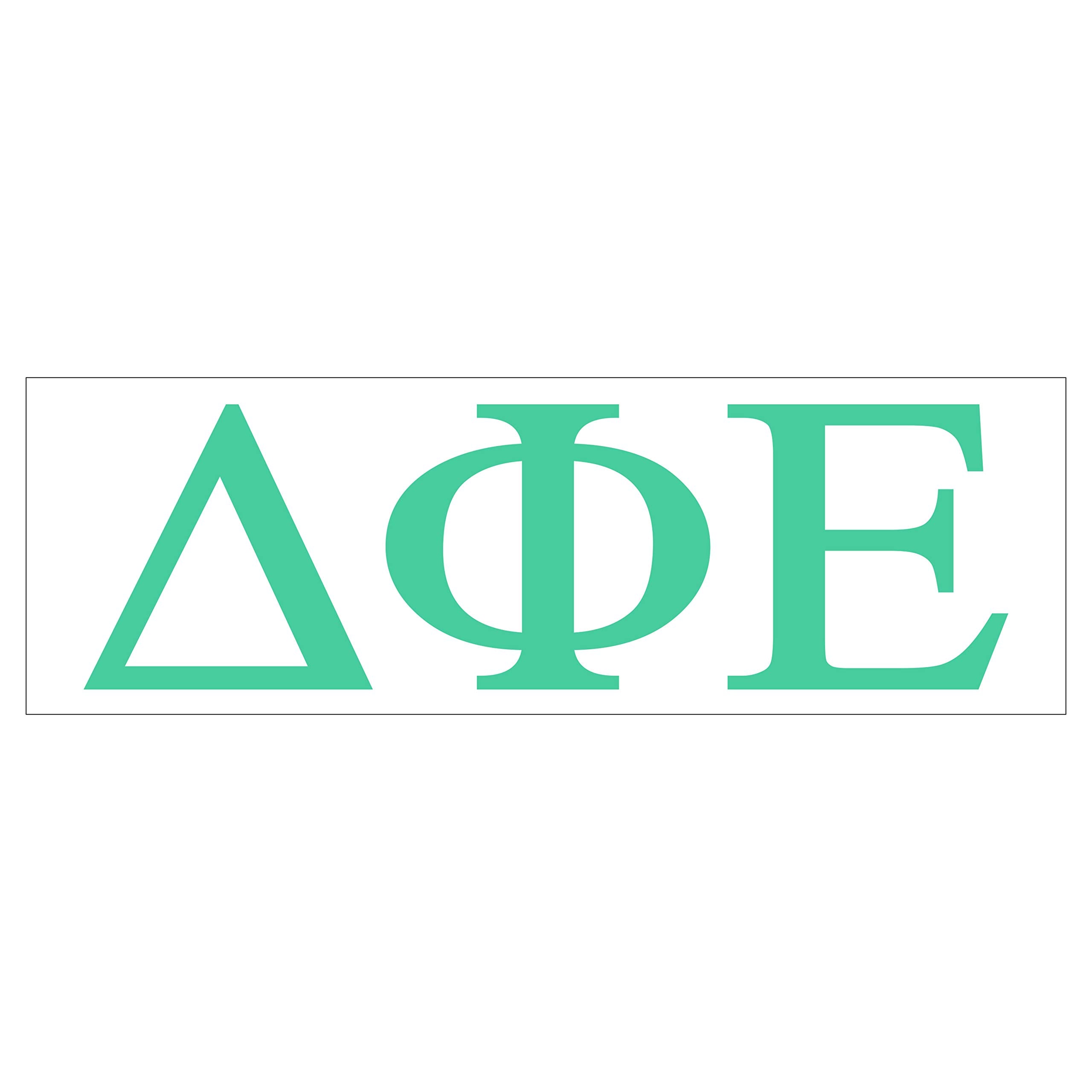 Pro-Graphx Delta Phi Epsilon Greek Sorority Sticker Decal, 2.5 Inches Tall, Mint