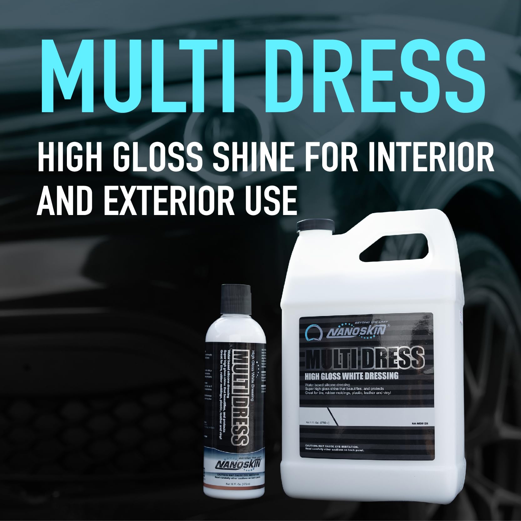 Nanoskin MULTI DRESS All Purpose Dressing 5 Gallons - Interior & Exterior Dressing for Car Detailing | Works on Tire, Vinyl, Rub
