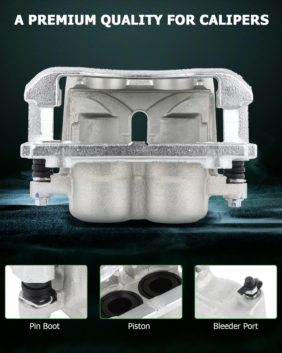 Scitoo Front Left+Right Brake Calipers With Bracket 18-B4974 18-B4975 Compatible For Ford For F-150 2005-2009 For Lincoln Mark L